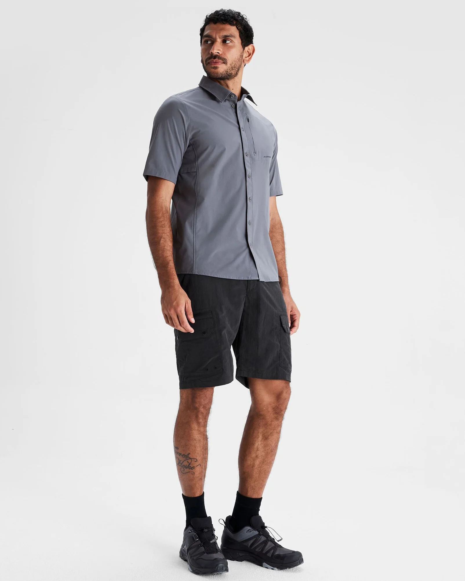 Men's Sun Breaker Short Sleeve Shirt - Light Navy - Image 2