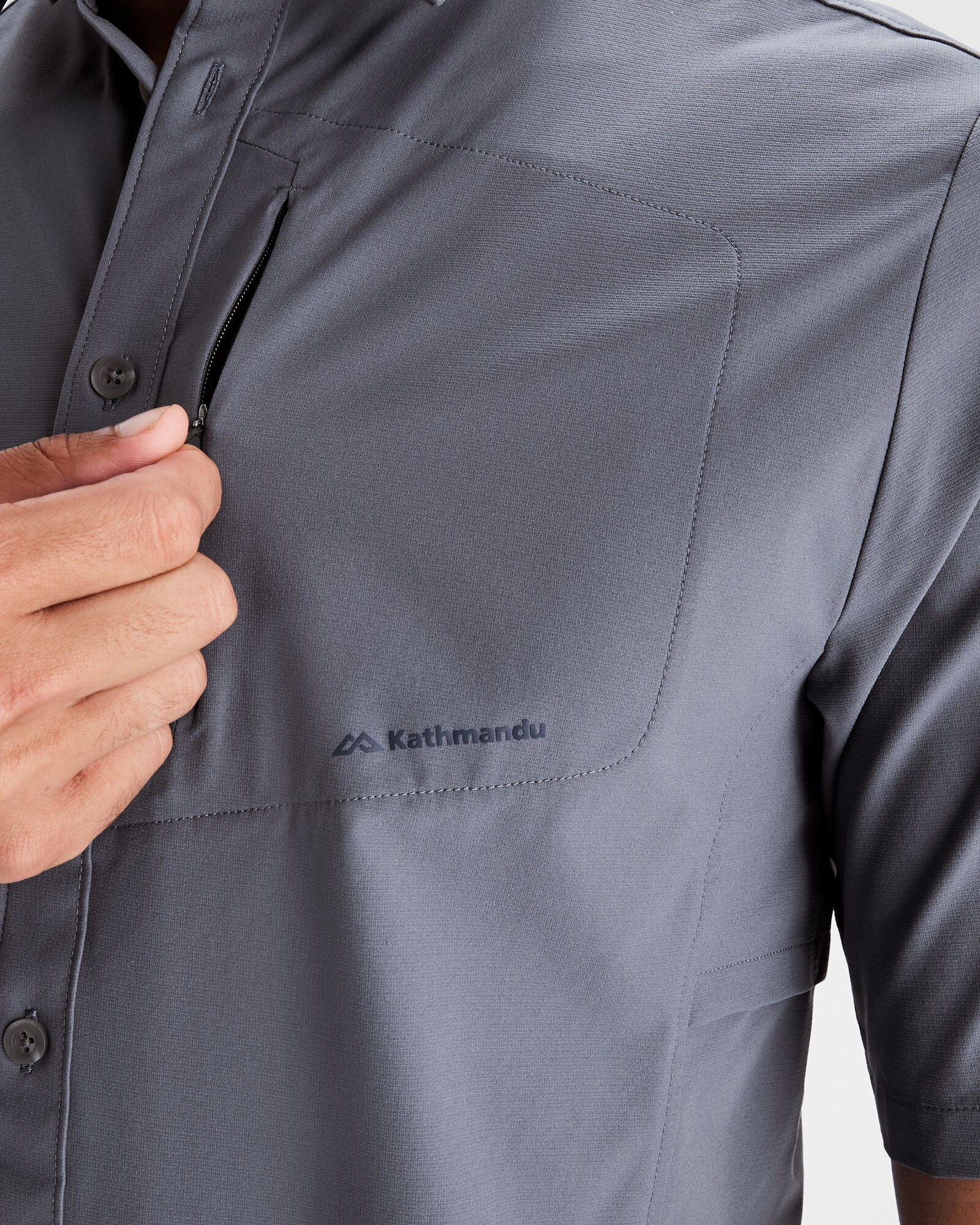 Men's Sun Breaker Short Sleeve Shirt - Light Navy - Image 4
