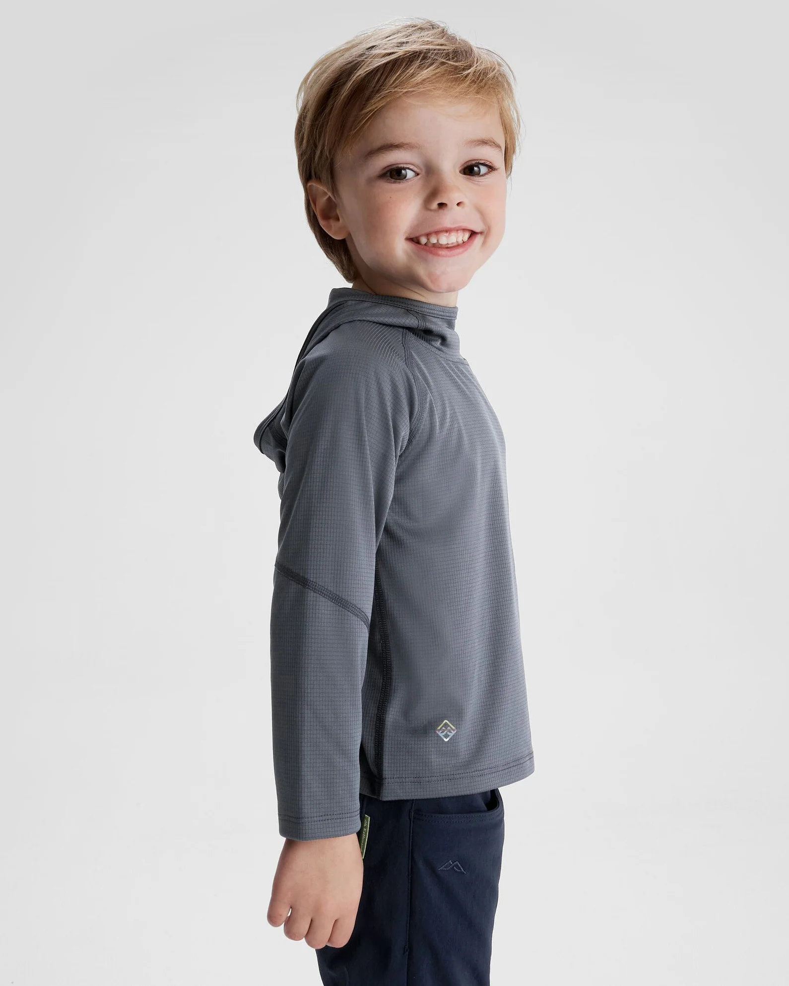 Kids' SUN-Stopper LT Hoodie - Mid Navy - Image 2