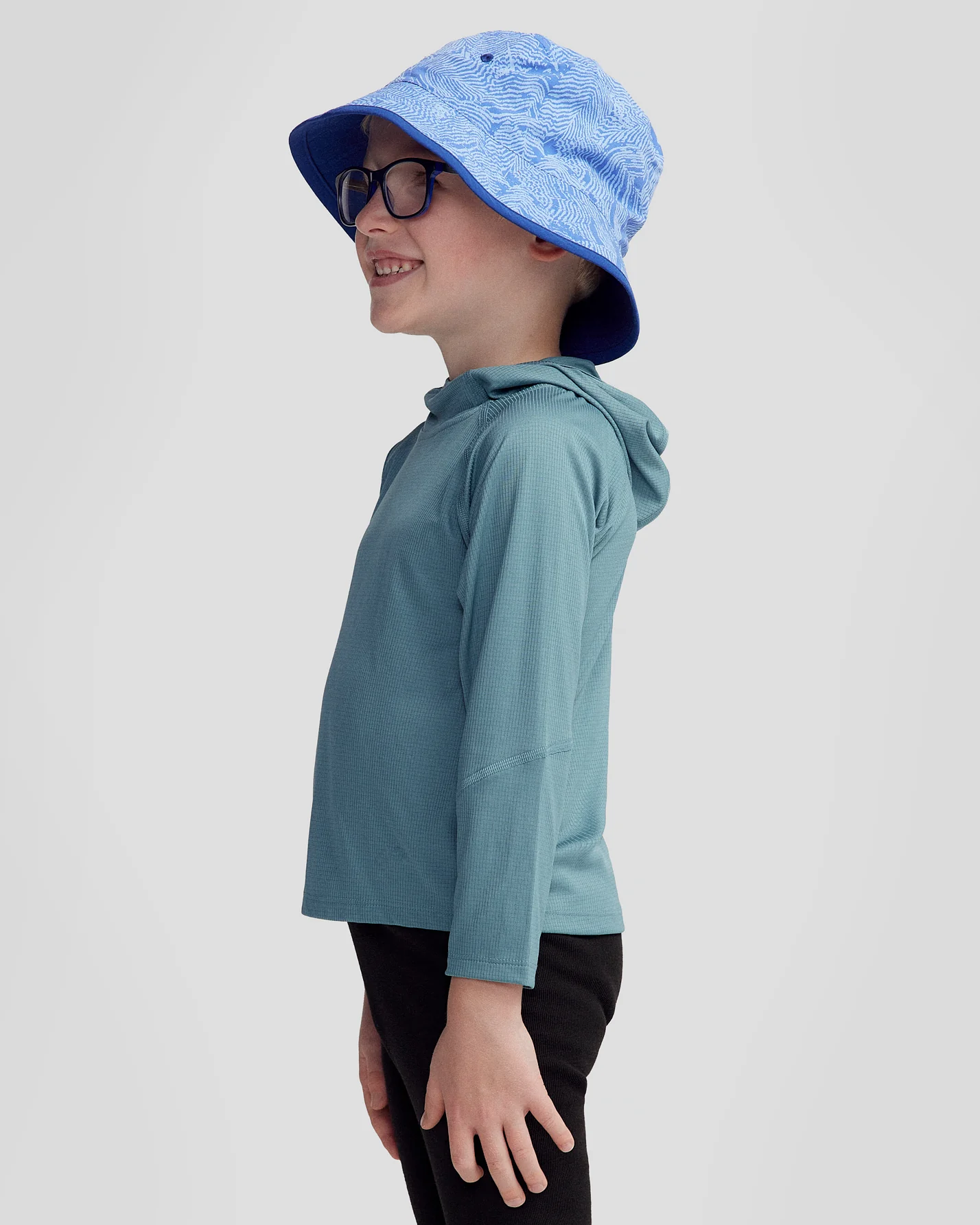 Kids' SUN-Stopper LT Hoodie - Washed Blue - Image 4