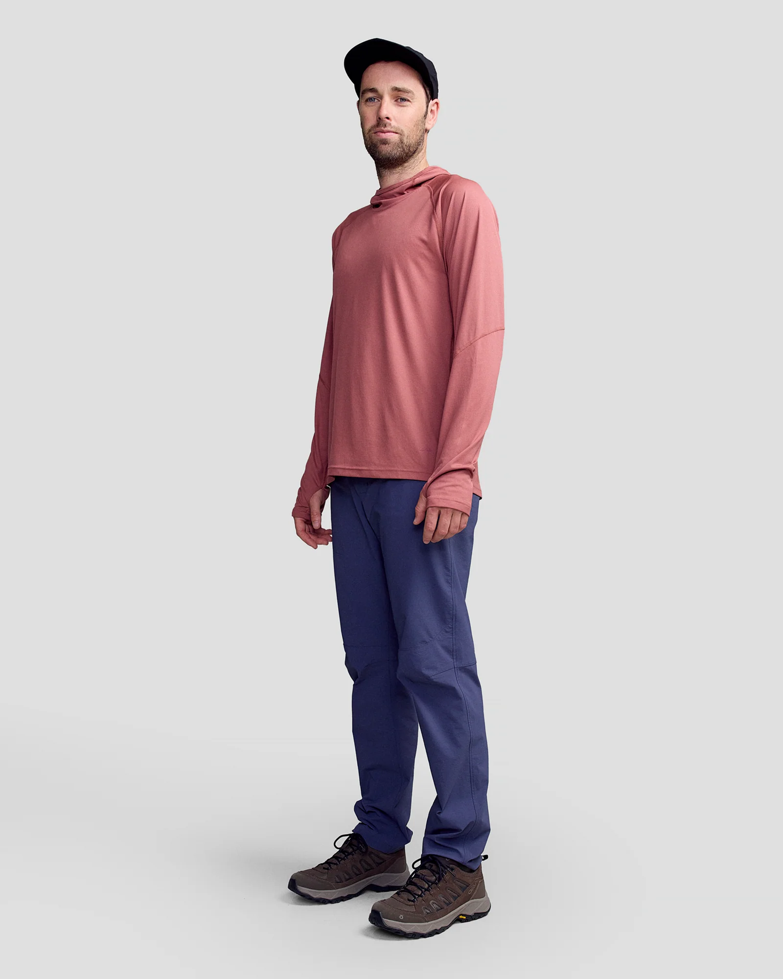 SUN-Stopper LT Mns L/S Hooded Top - Dark Clay - Image 2