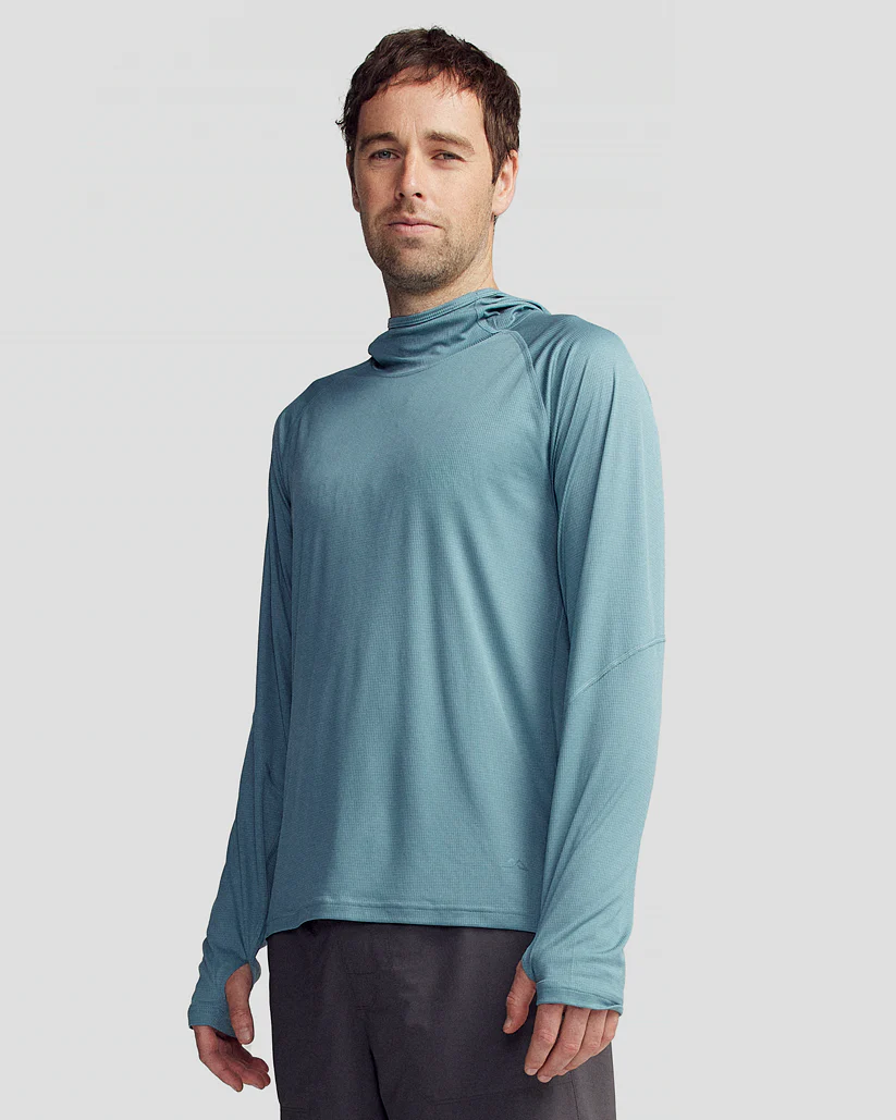Men's SUN-Stopper LT Hoodie - Washed Blue - Image 6