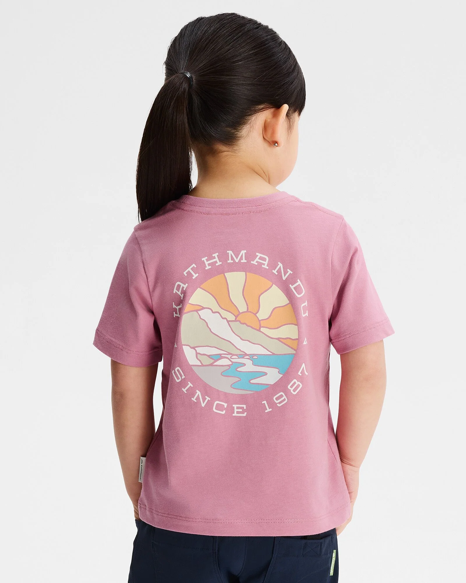 Kids' Sunburst Organic Cotton T-shirt - Orchid - Image 3