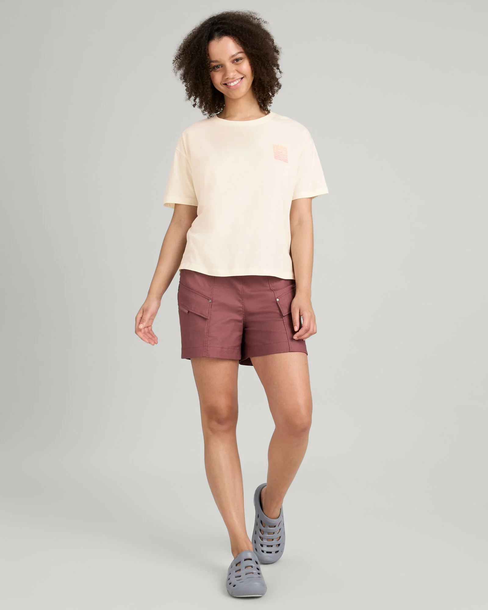 Women's Sunrise Flower Organic Cotton T-shirt - Natural - Image 2