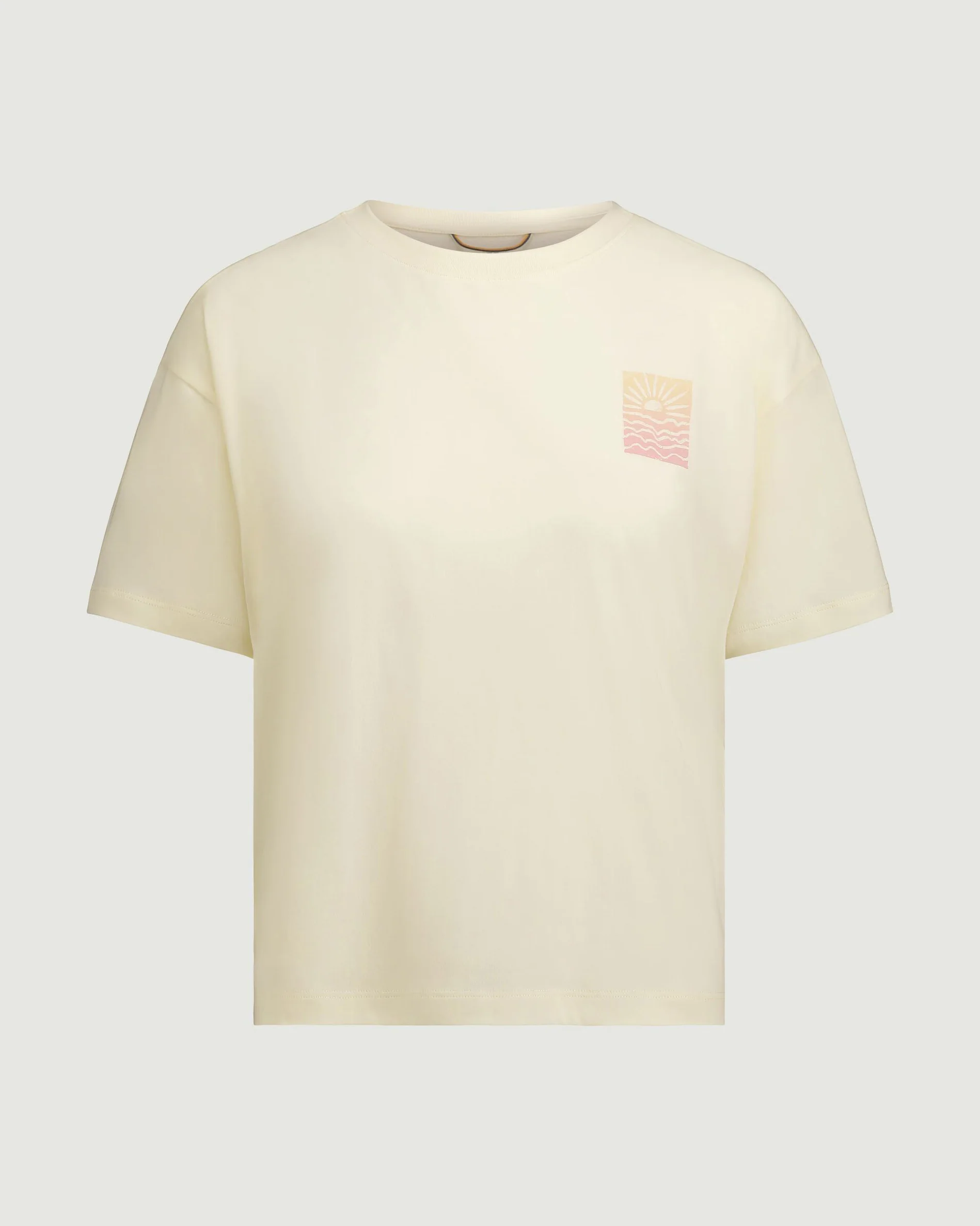 Women's Sunrise Flower Organic Cotton T-shirt - Natural - Image 6