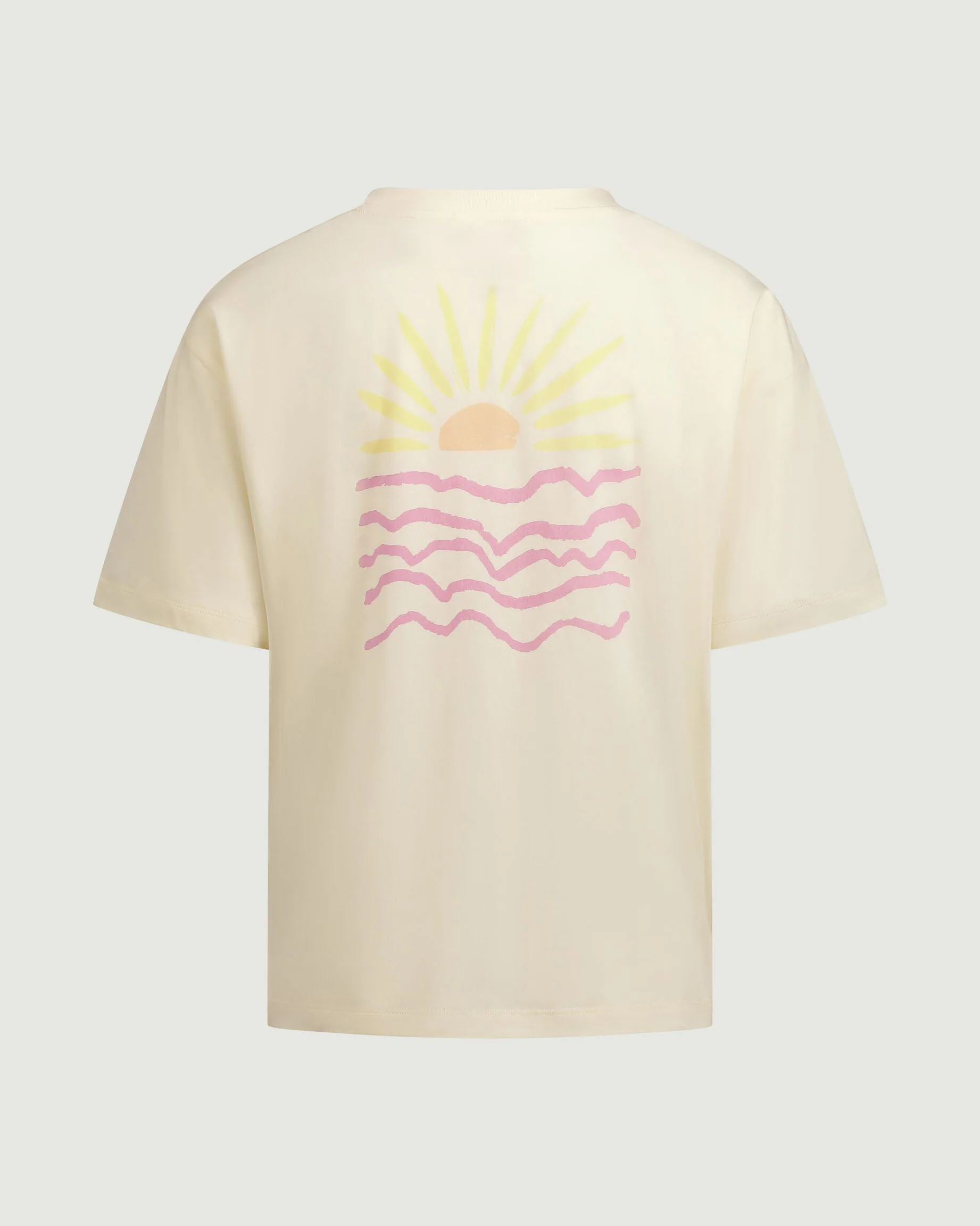 Women's Sunrise Flower Organic Cotton T-shirt - Natural - Image 7