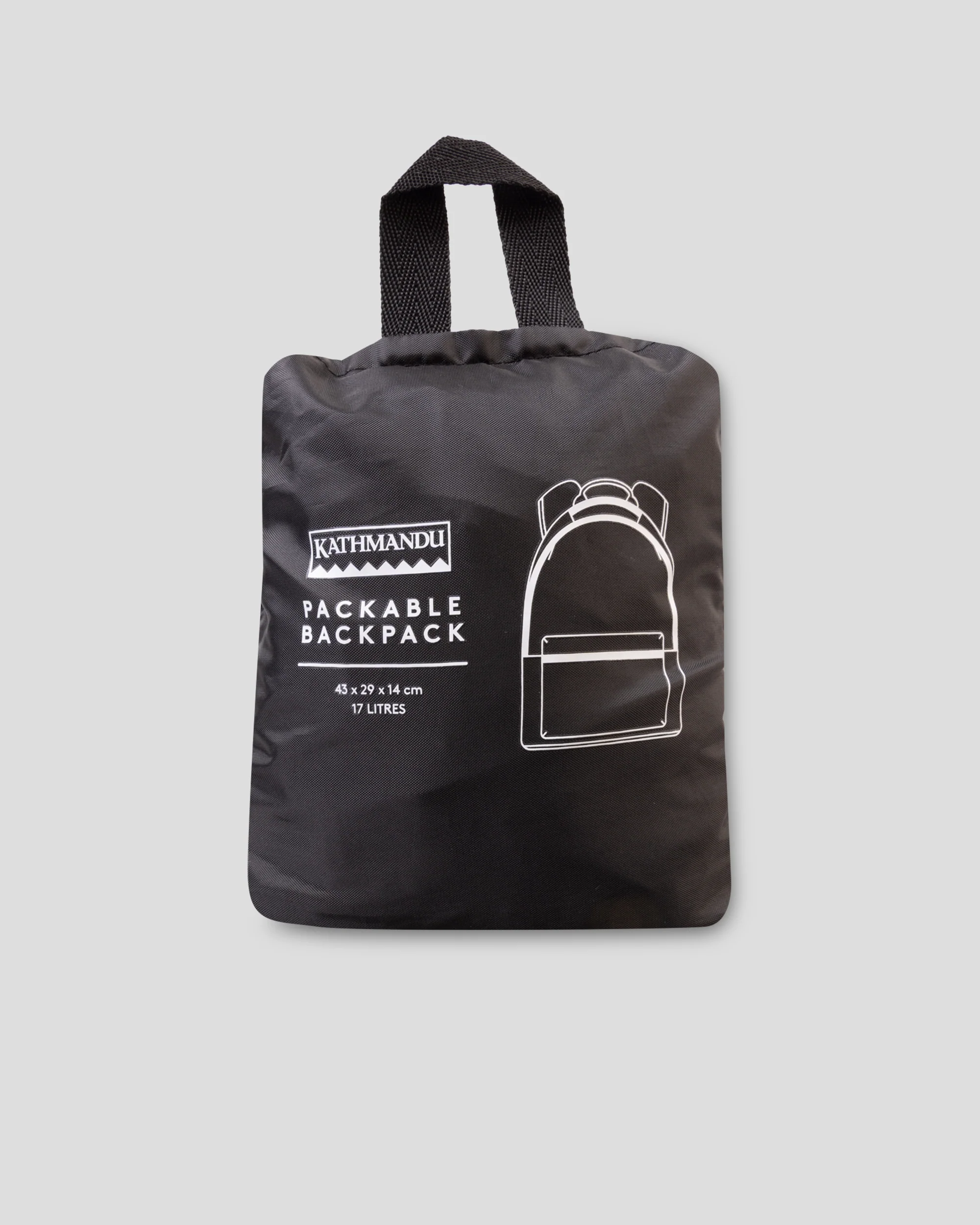 Packable Backpack - 17L - Black - Image 2