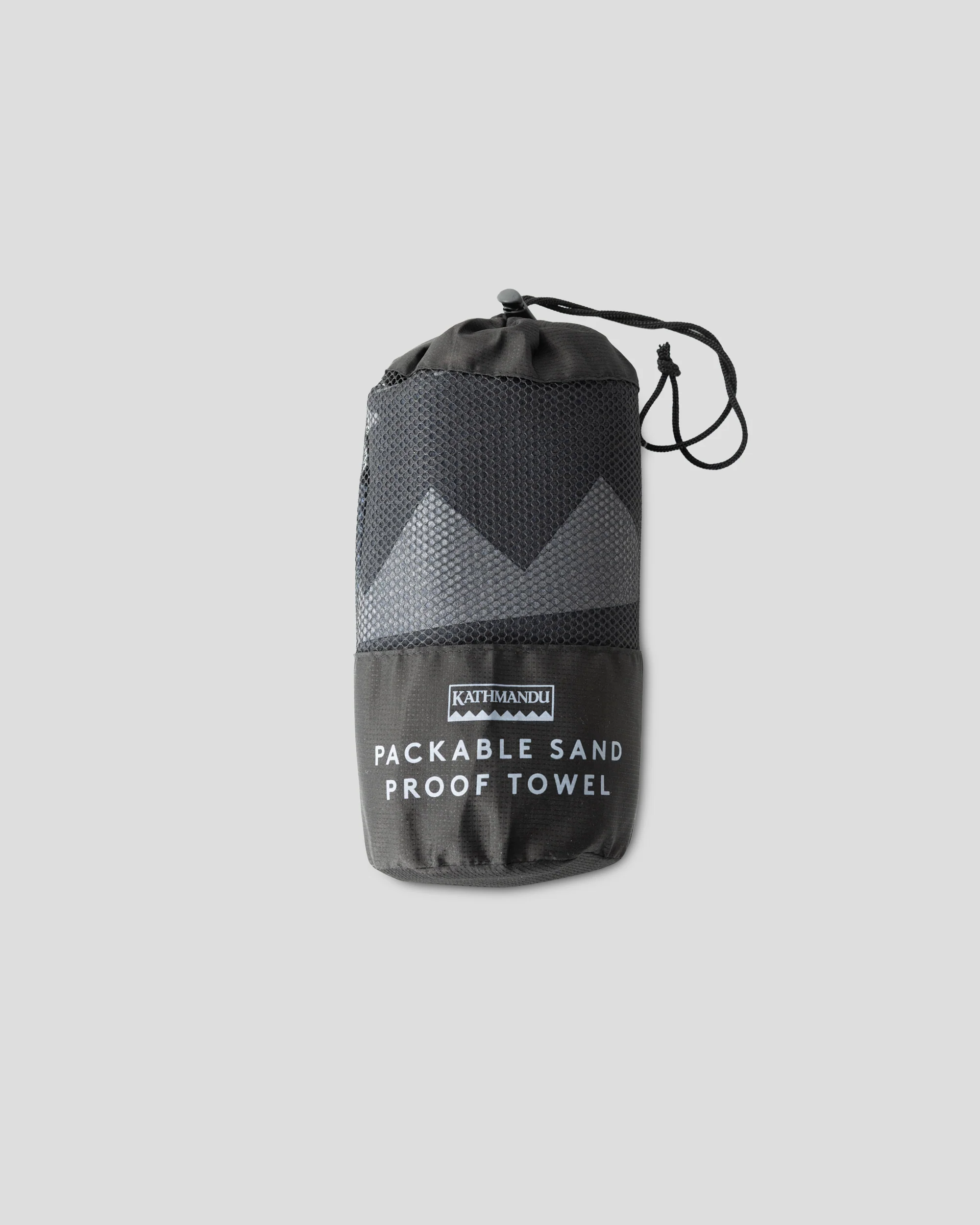 Packable Sand proof Towel - Black/Charcoal - Image 2