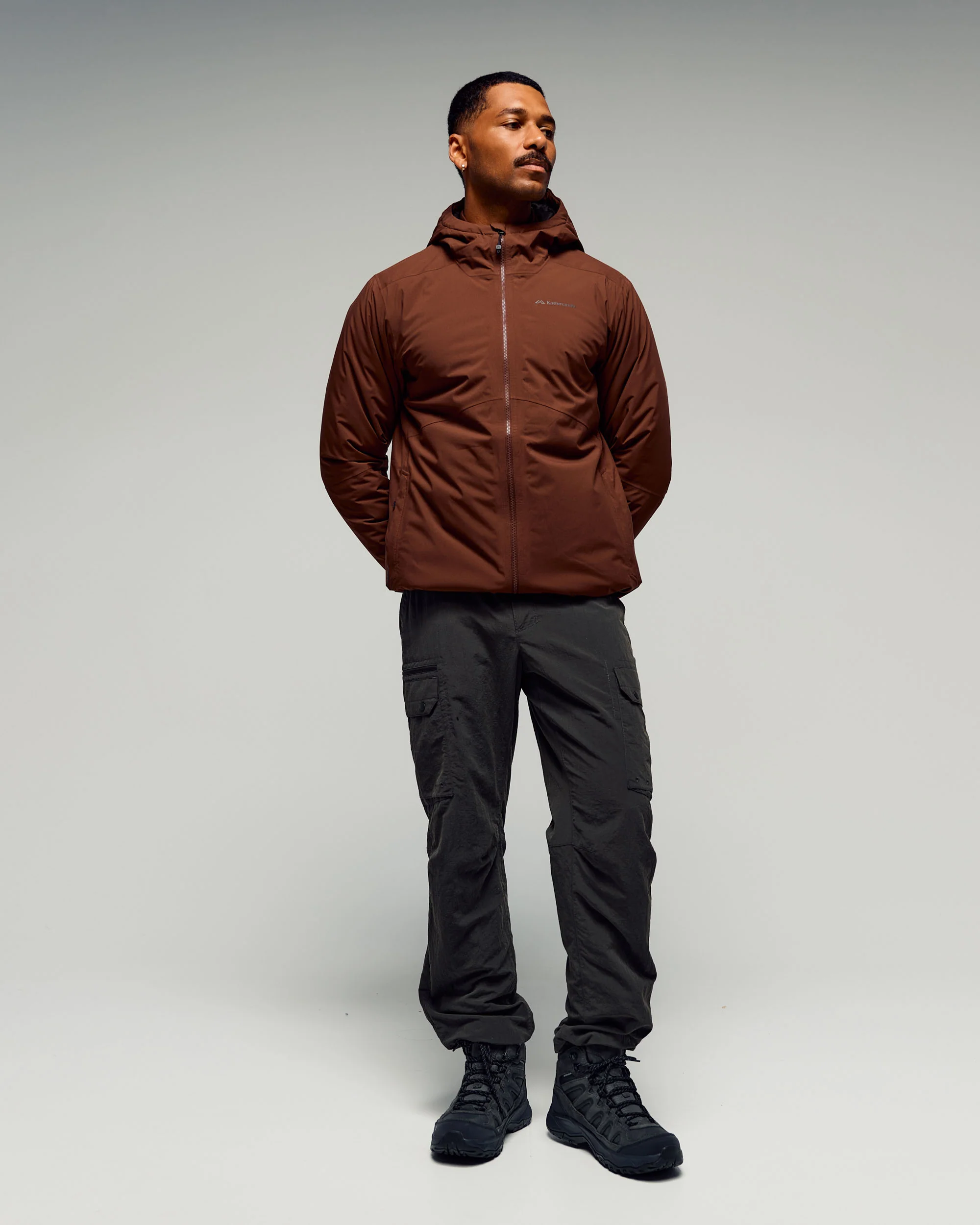 Men's Trailhead 2L novaLOFT Rain Jacket - Cocoa - Image 2