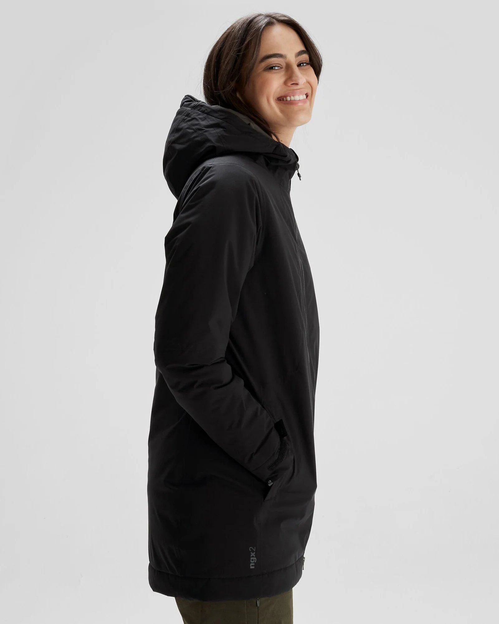 Women's Trailhead 2L Insulated Rain Parka - Black Stingray - Image 3