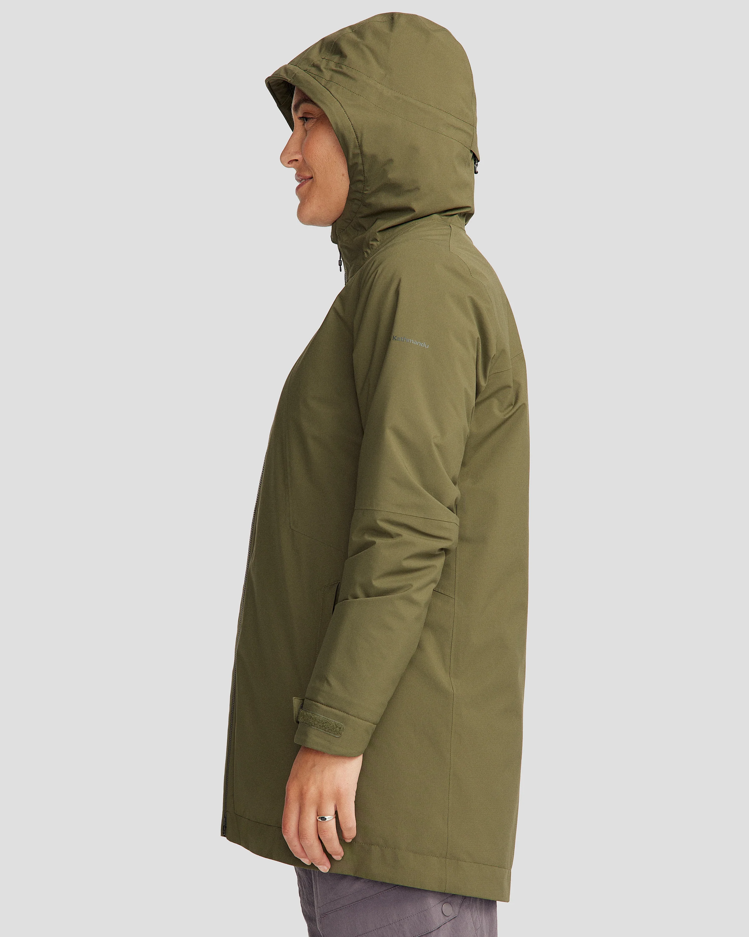 Women's Trailhead 2L novaLOFT Rain Parka - Light Moss - Image 3