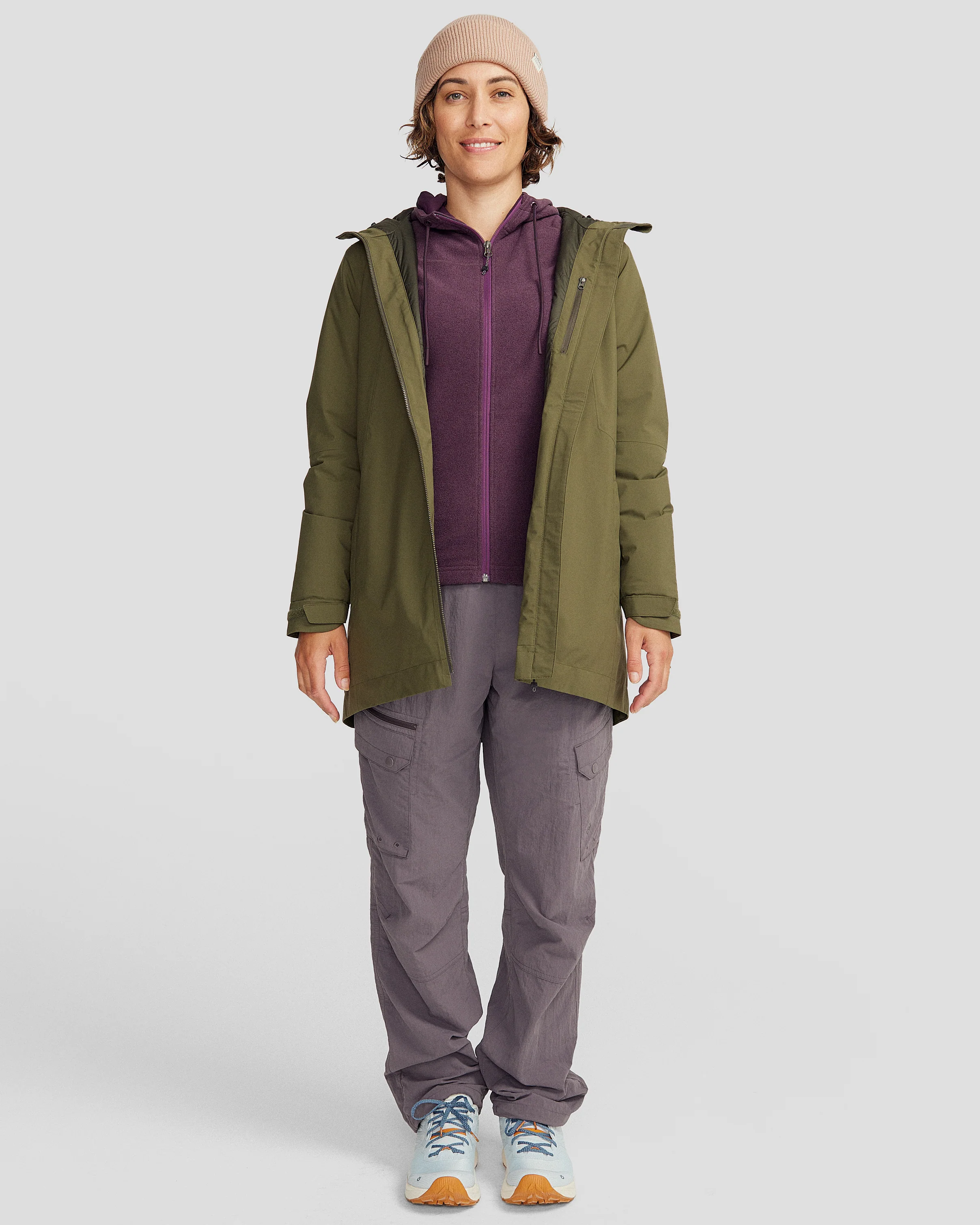 Women's Trailhead 2L novaLOFT Rain Parka - Light Moss - Image 8