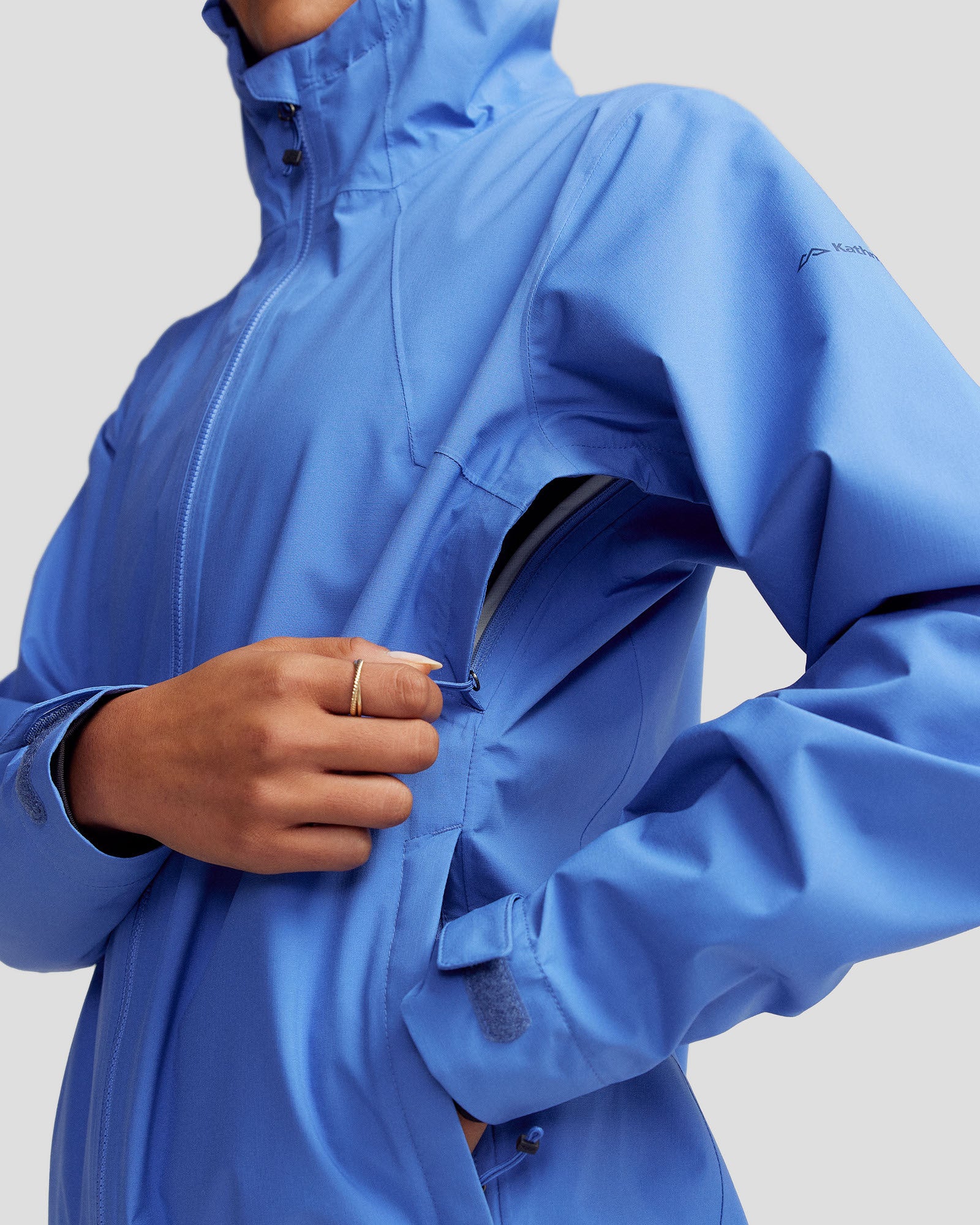 Women's Trailhead Stretch 2.5L Rain Jacket - Dark Peri - Image 4