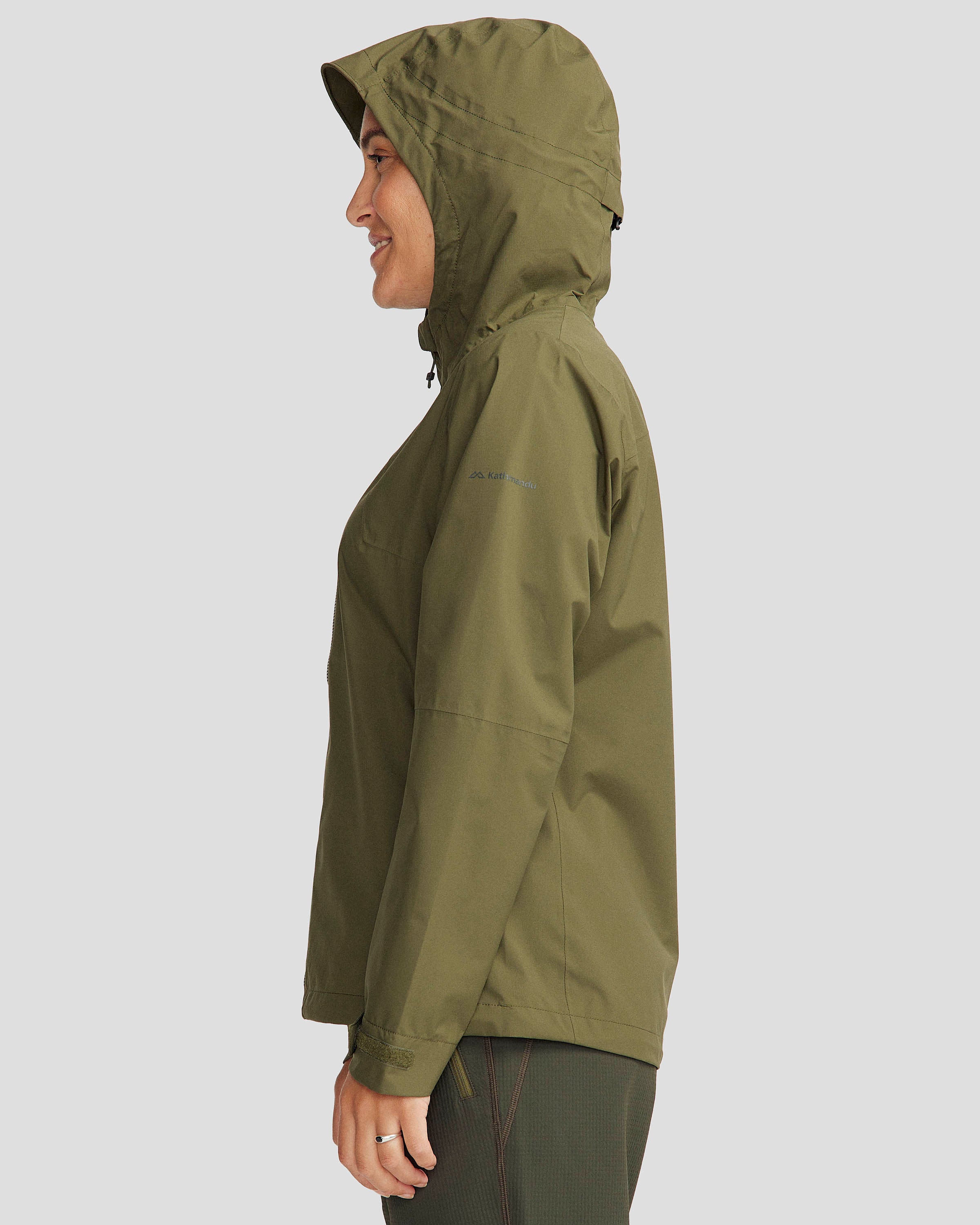 Women's Trailhead Stretch 2.5-layer Rain Jacket - Light Moss - Image 3