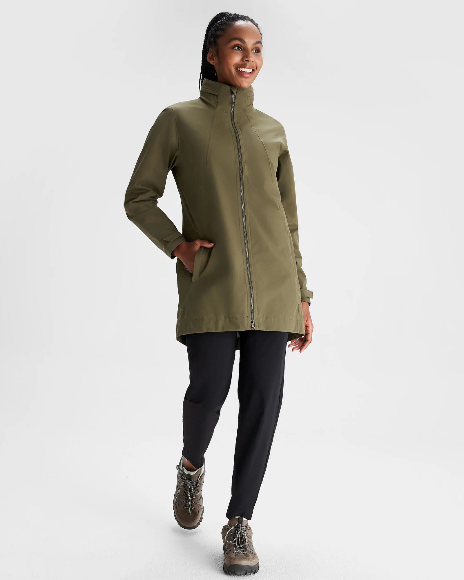Women's Trailhead Stretch 2.5-layer Rain Parka - Light Moss - Image 2