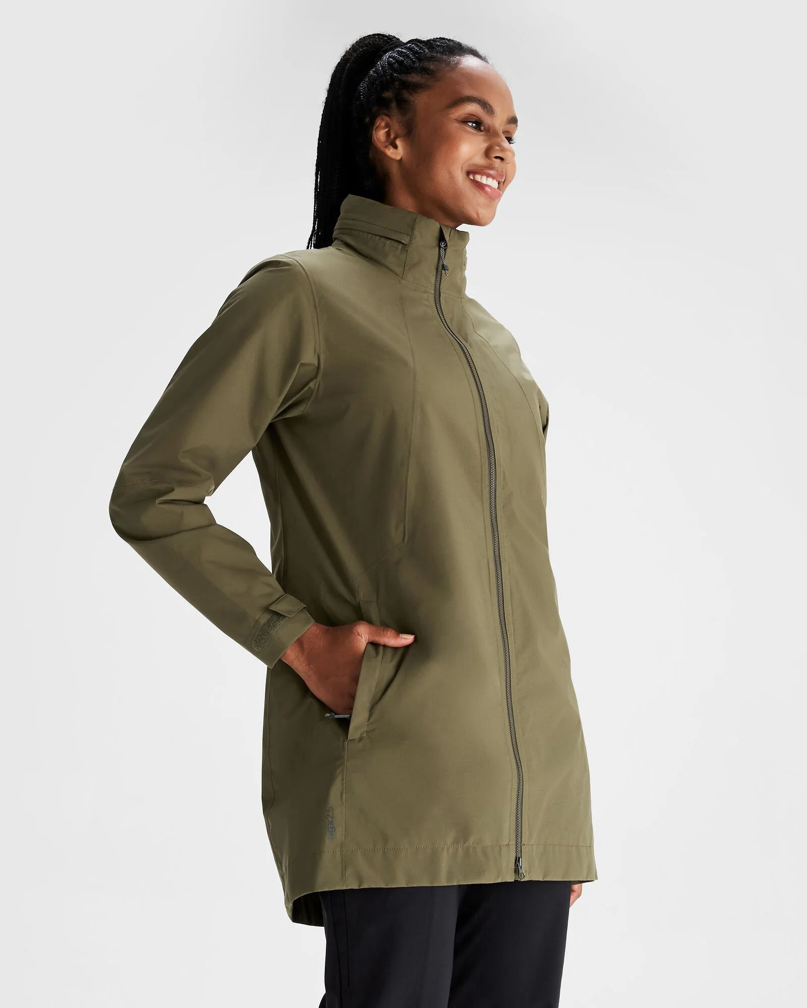 Women's Trailhead Stretch 2.5-layer Rain Parka - Light Moss - Image 3