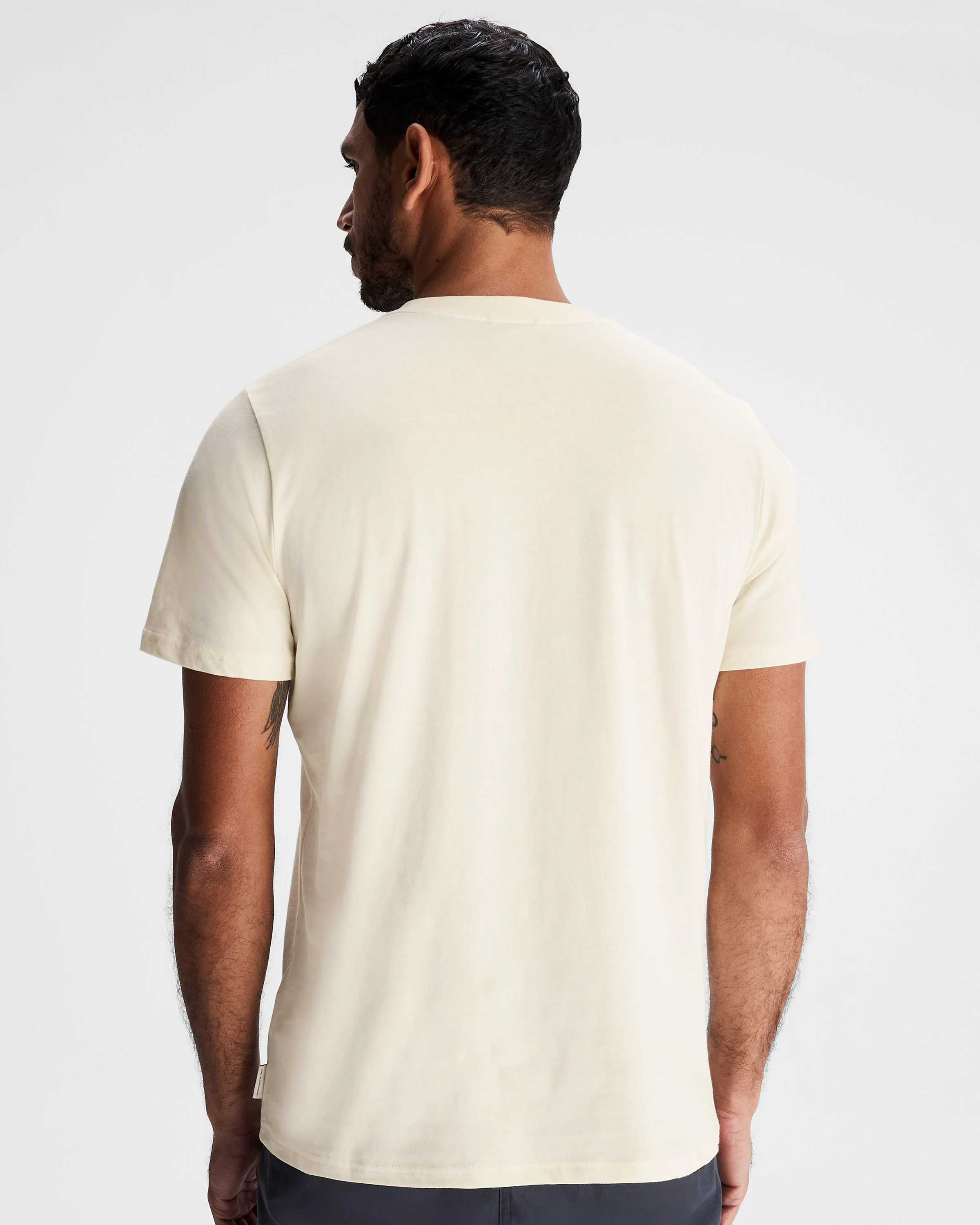 Men's Tree Line Organic Cotton T-shirt - Natural - Image 3