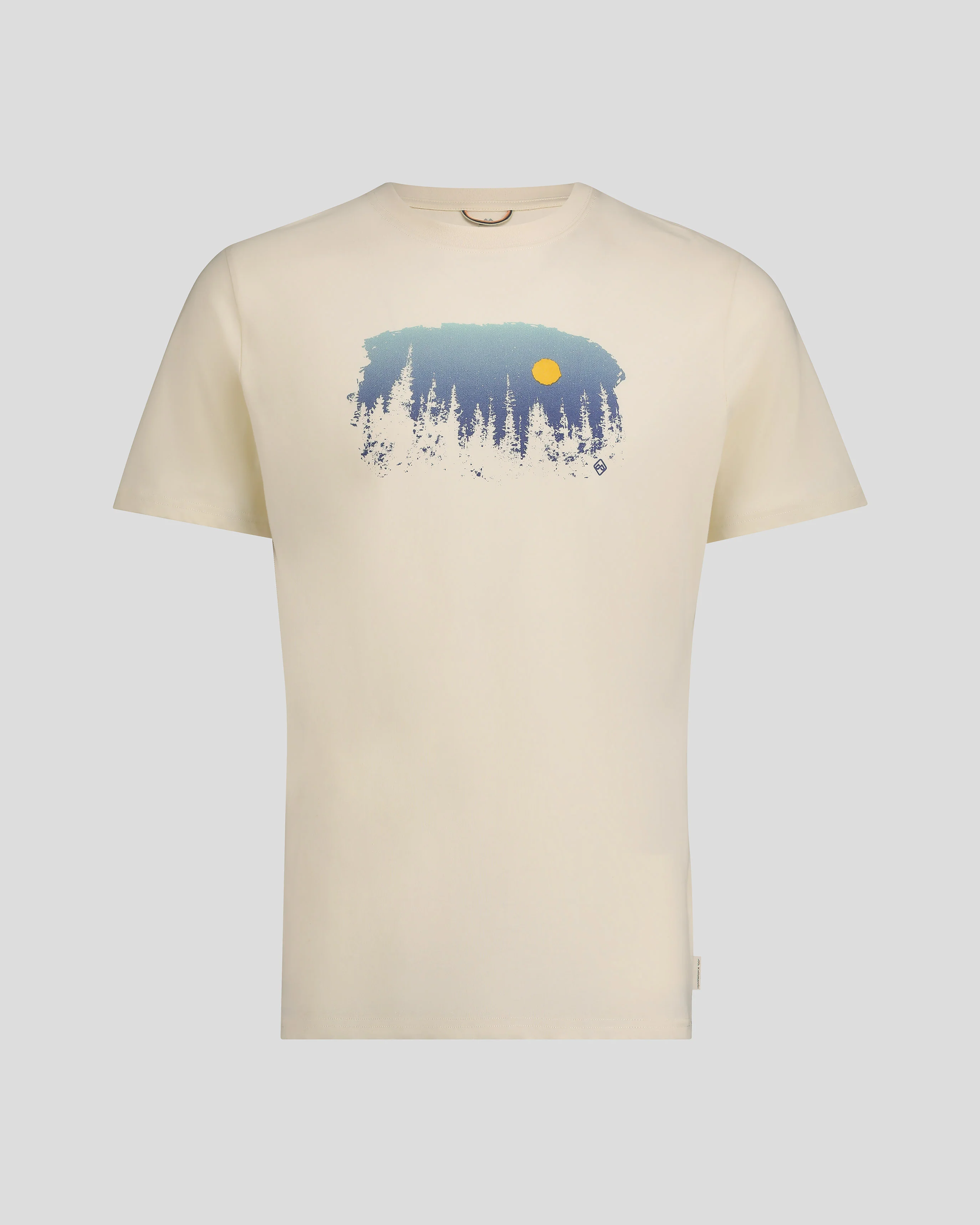Men's Tree Line Organic Cotton T-shirt - Natural - Image 4