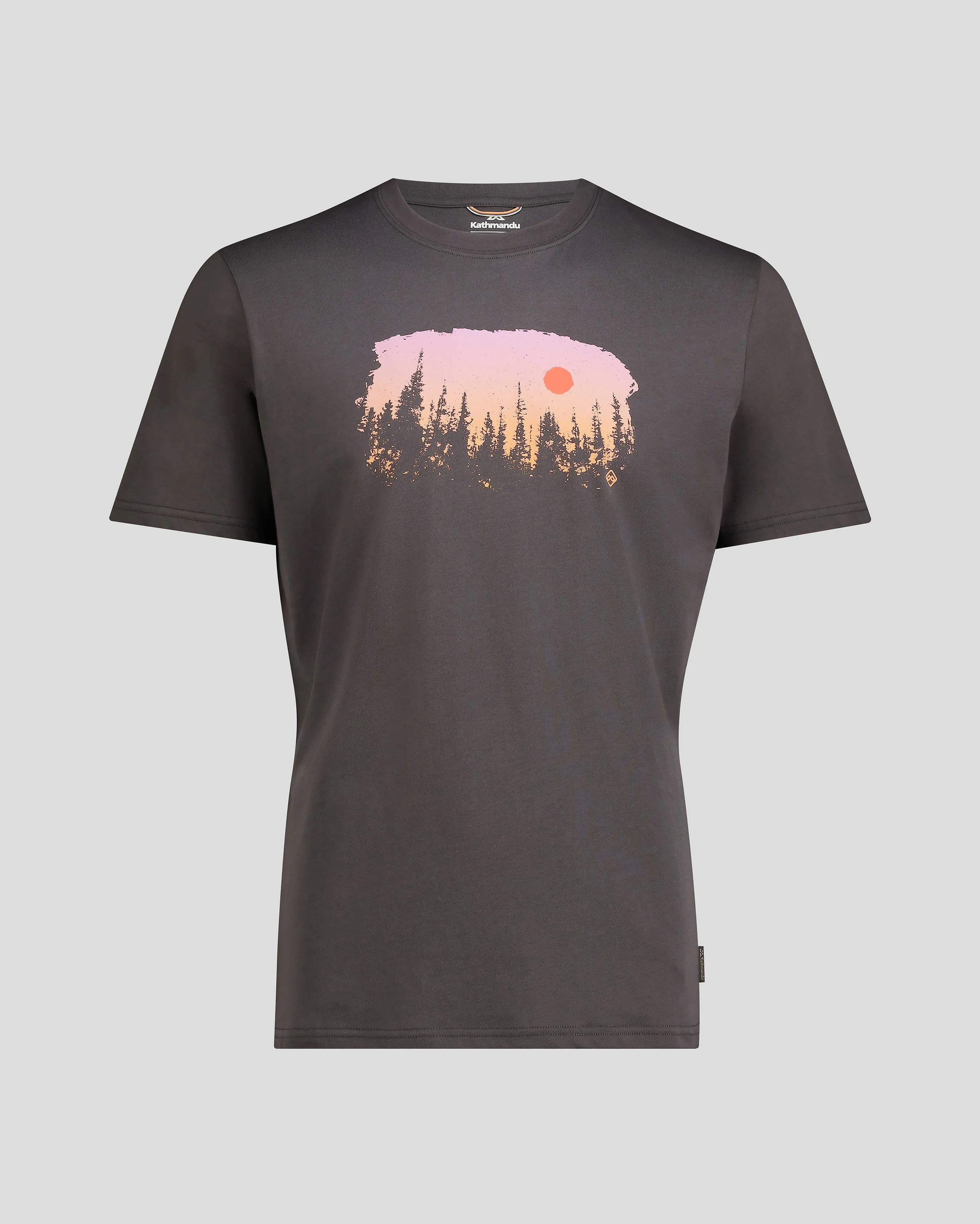 Men's Tree Line Organic Cotton T-shirt - Shale - Image 4