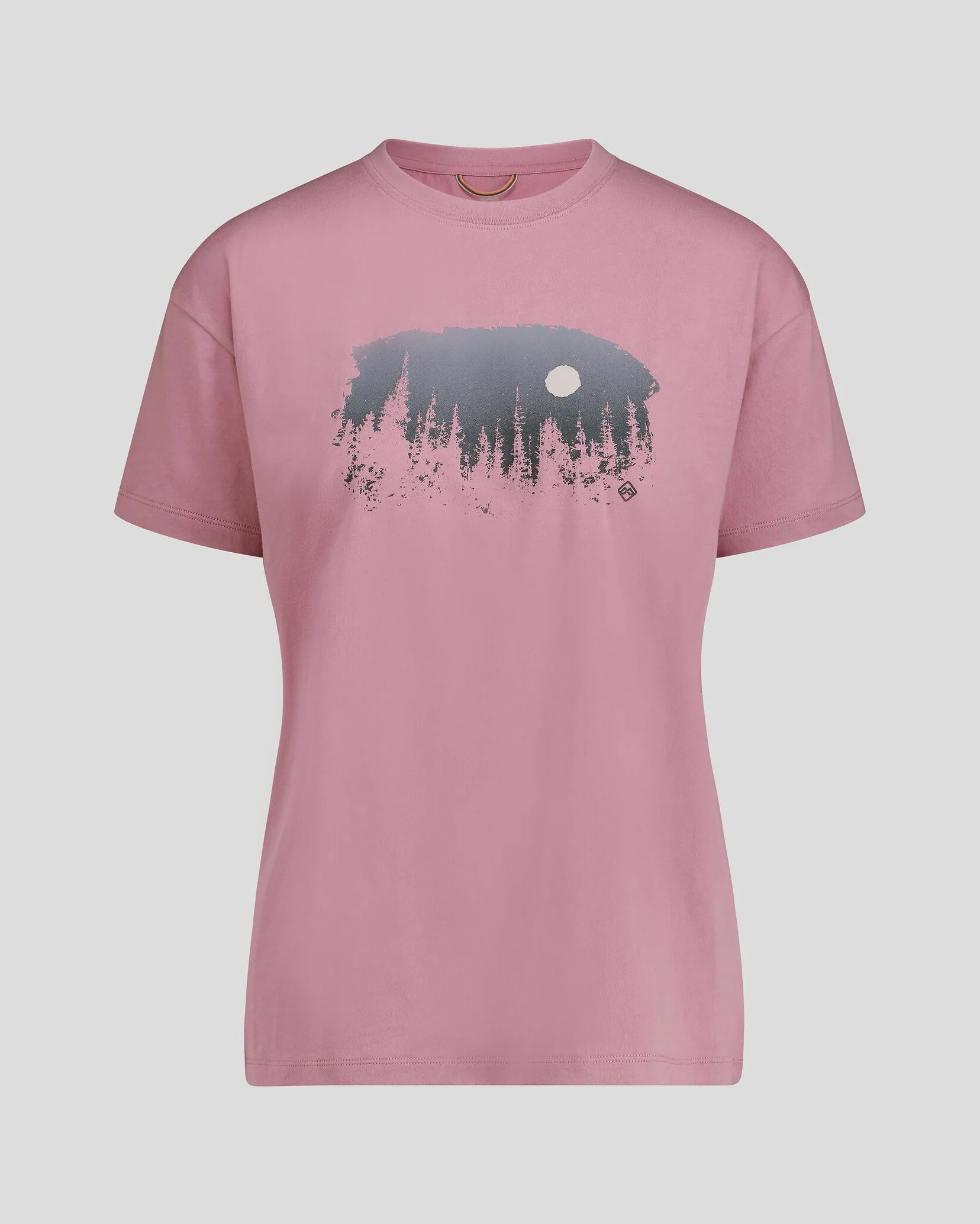Women's Tree Line Organic Cotton T-shirt - Orchid - Image 4