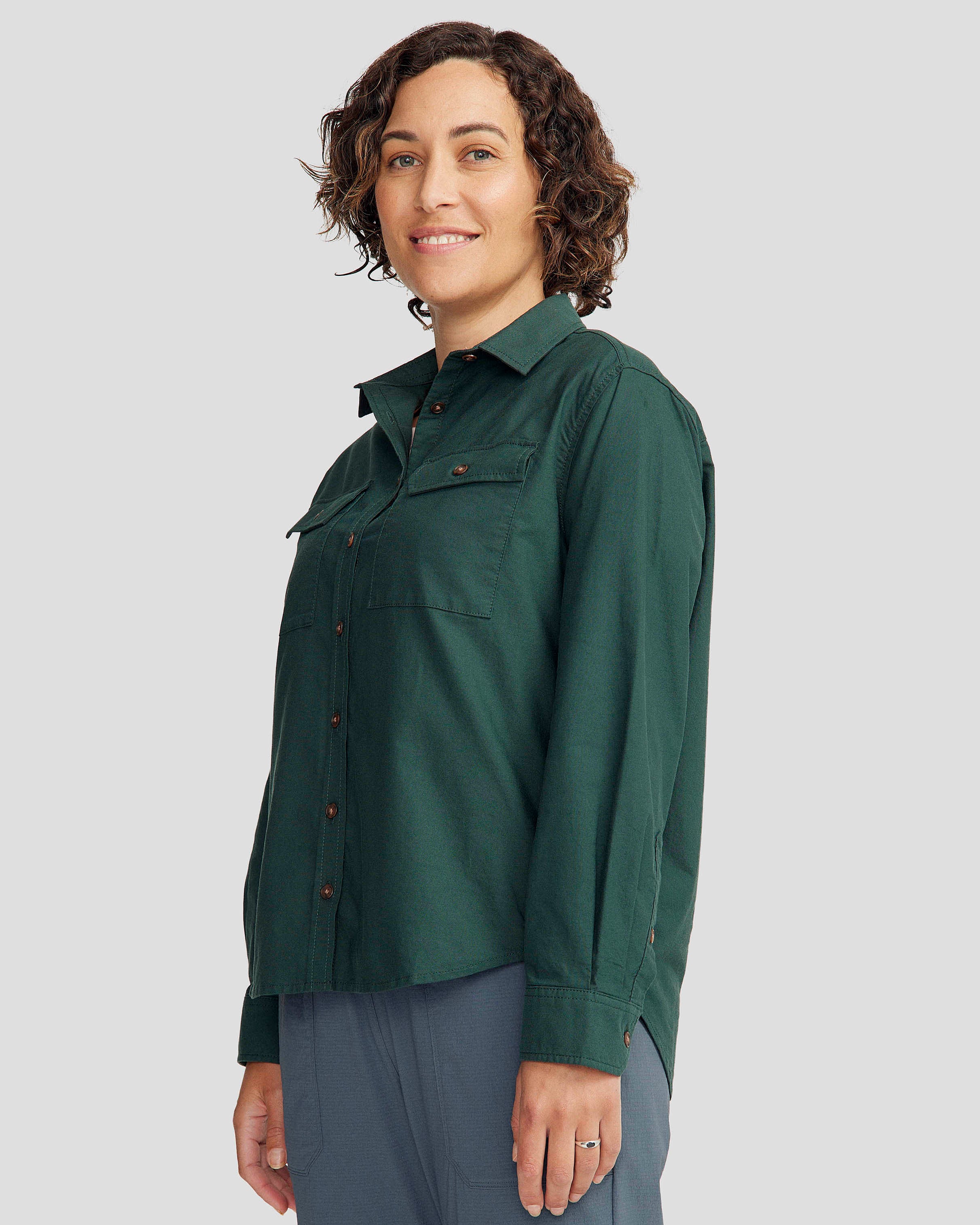 Vander HT Women's Long Sleeve Shirt - Deep Forest - Image 3