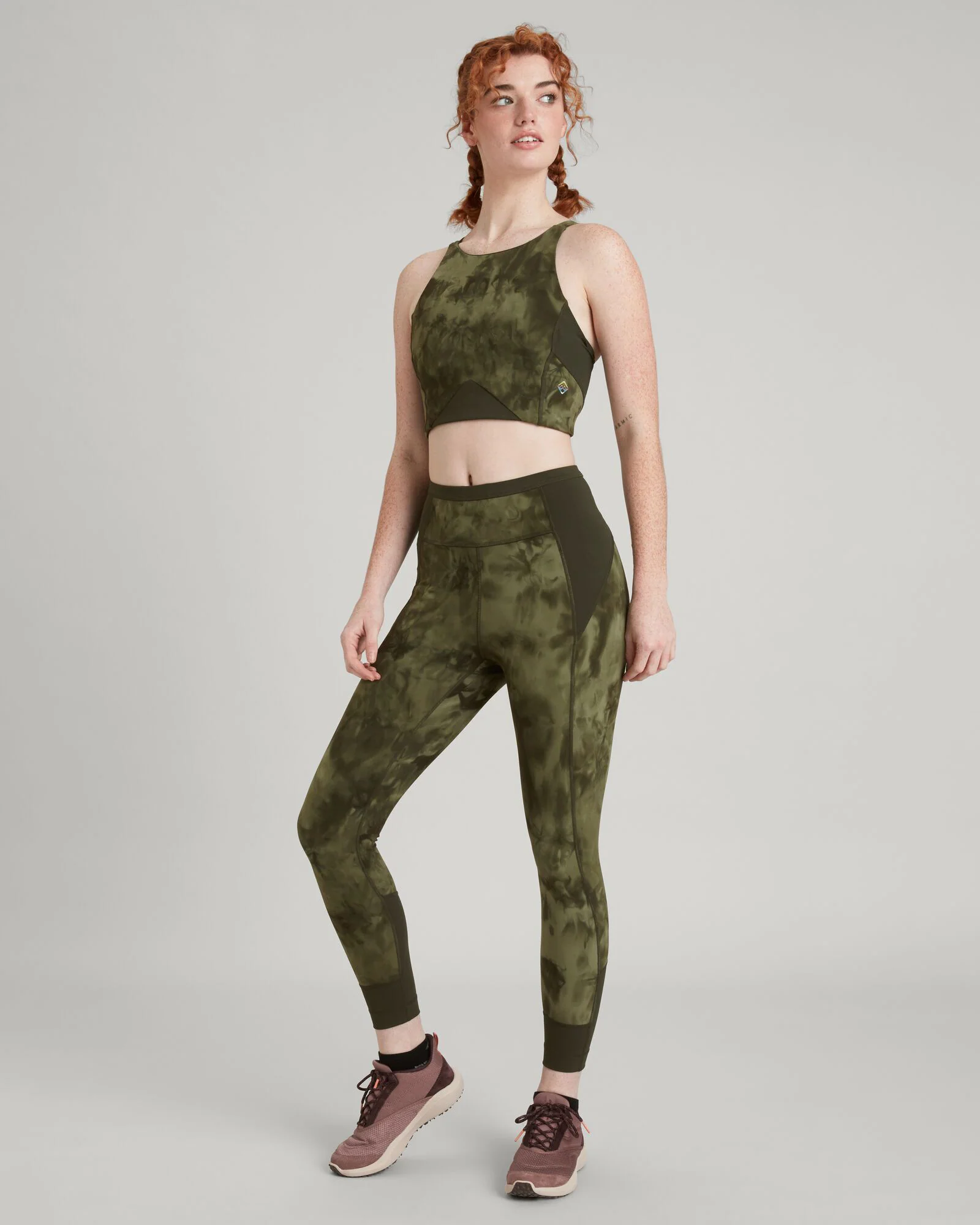 WELL.DER.NESS Move Women's Crop Top - Beech Sunburst Print - Image 2