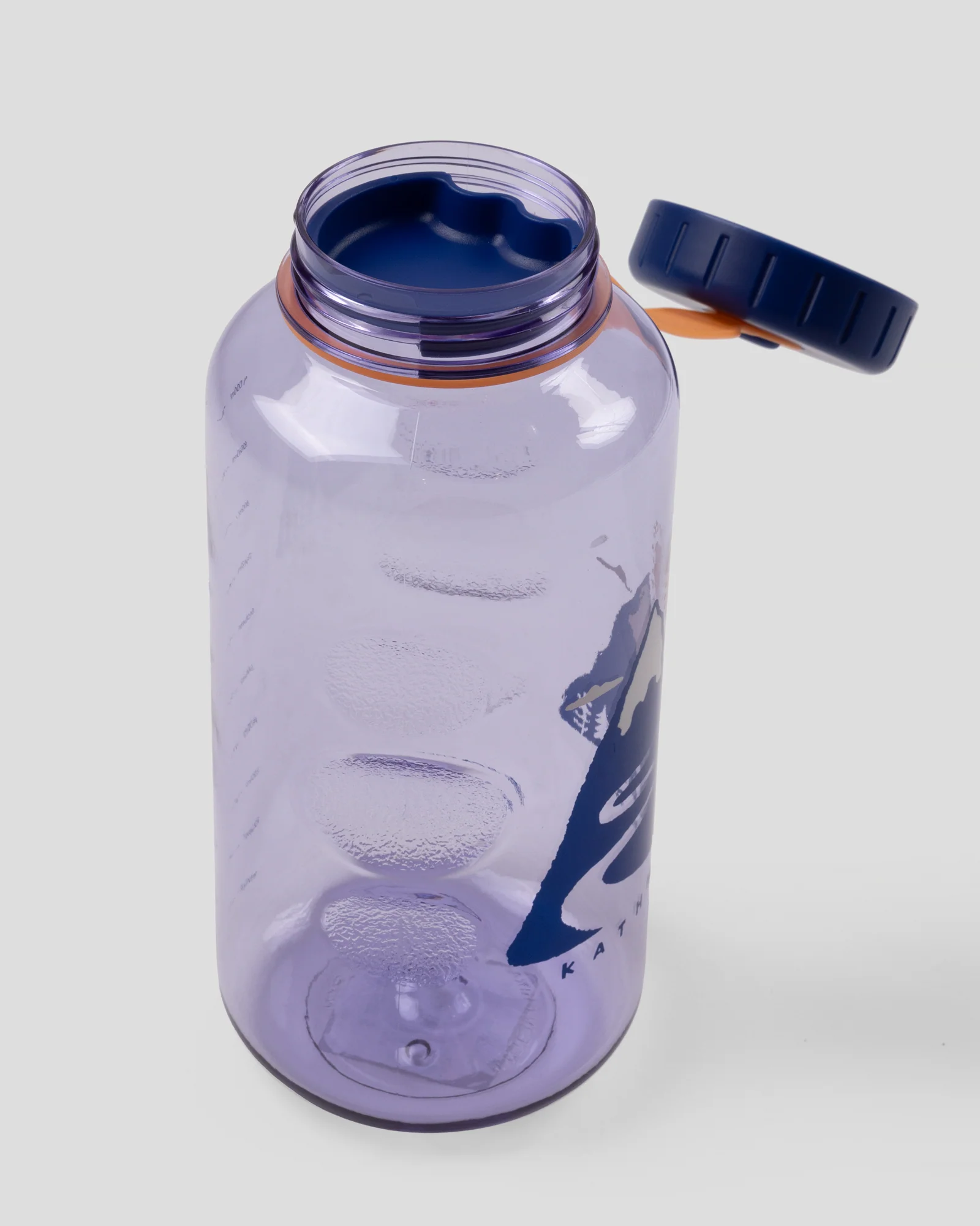 Tritan Wide Mouth 1L Water Bottle - Bright Lilac Mountain Scape - Image 2
