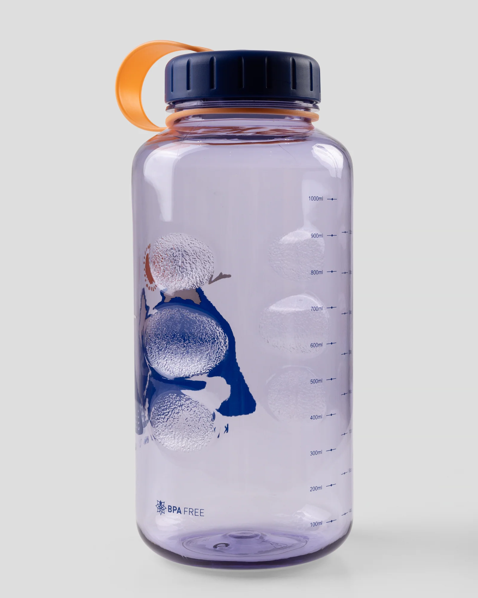 Tritan Wide Mouth 1L Water Bottle - Bright Lilac Mountain Scape - Image 3