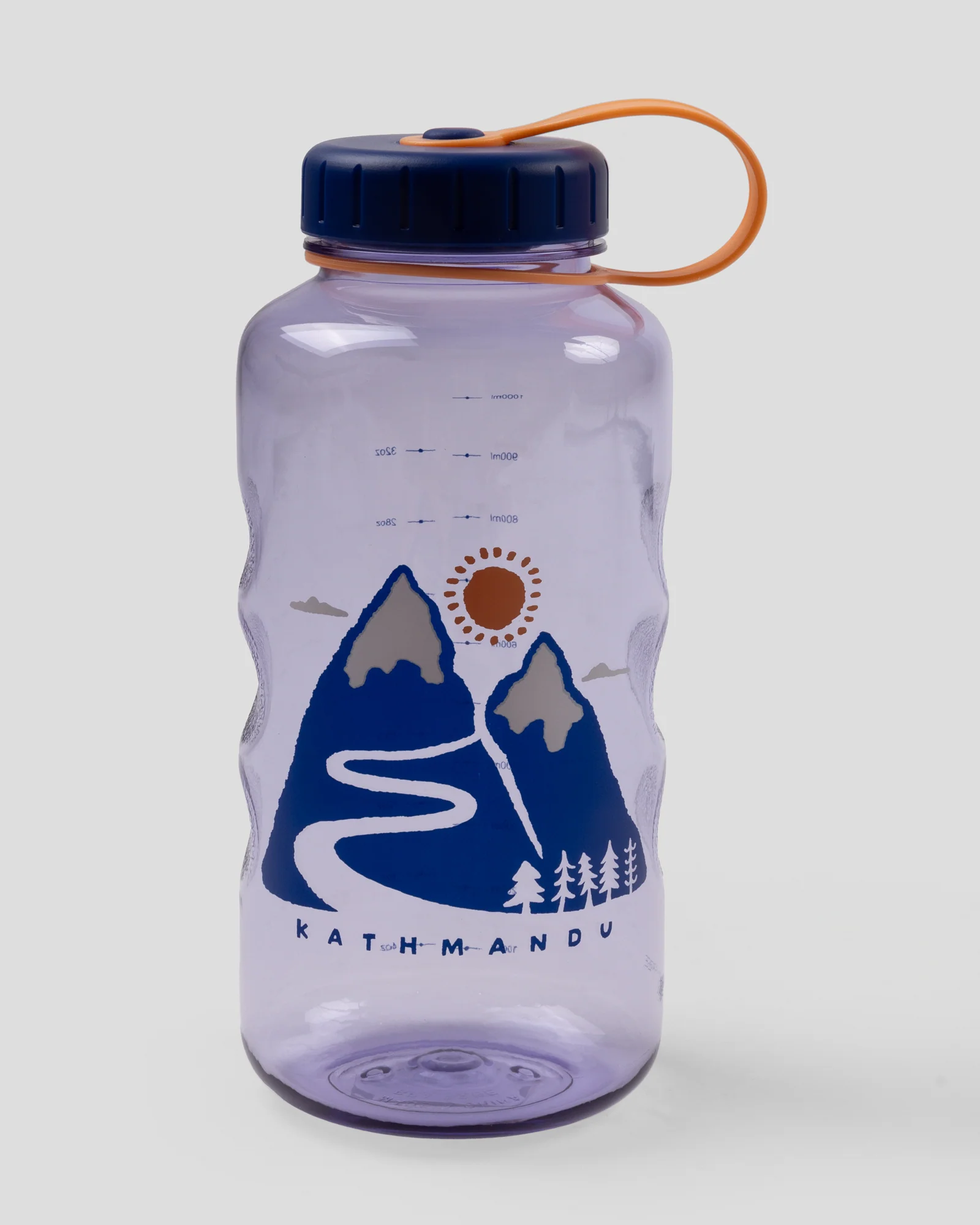 Tritan Wide Mouth 1L Water Bottle - Bright Lilac Mountain Scape - Image 4
