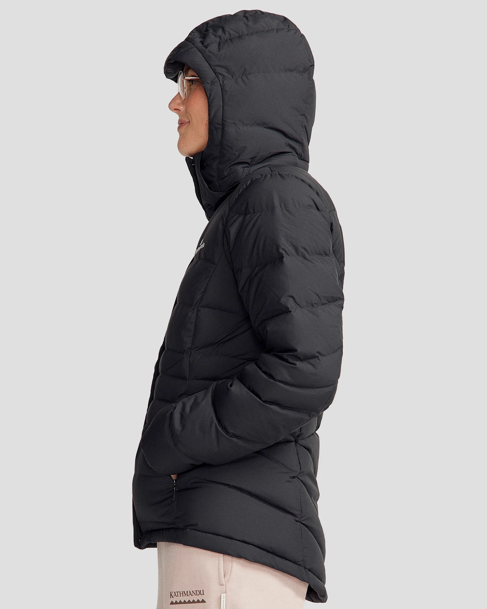 Women's Winterburn Hooded Down Jacket - Black - Image 3
