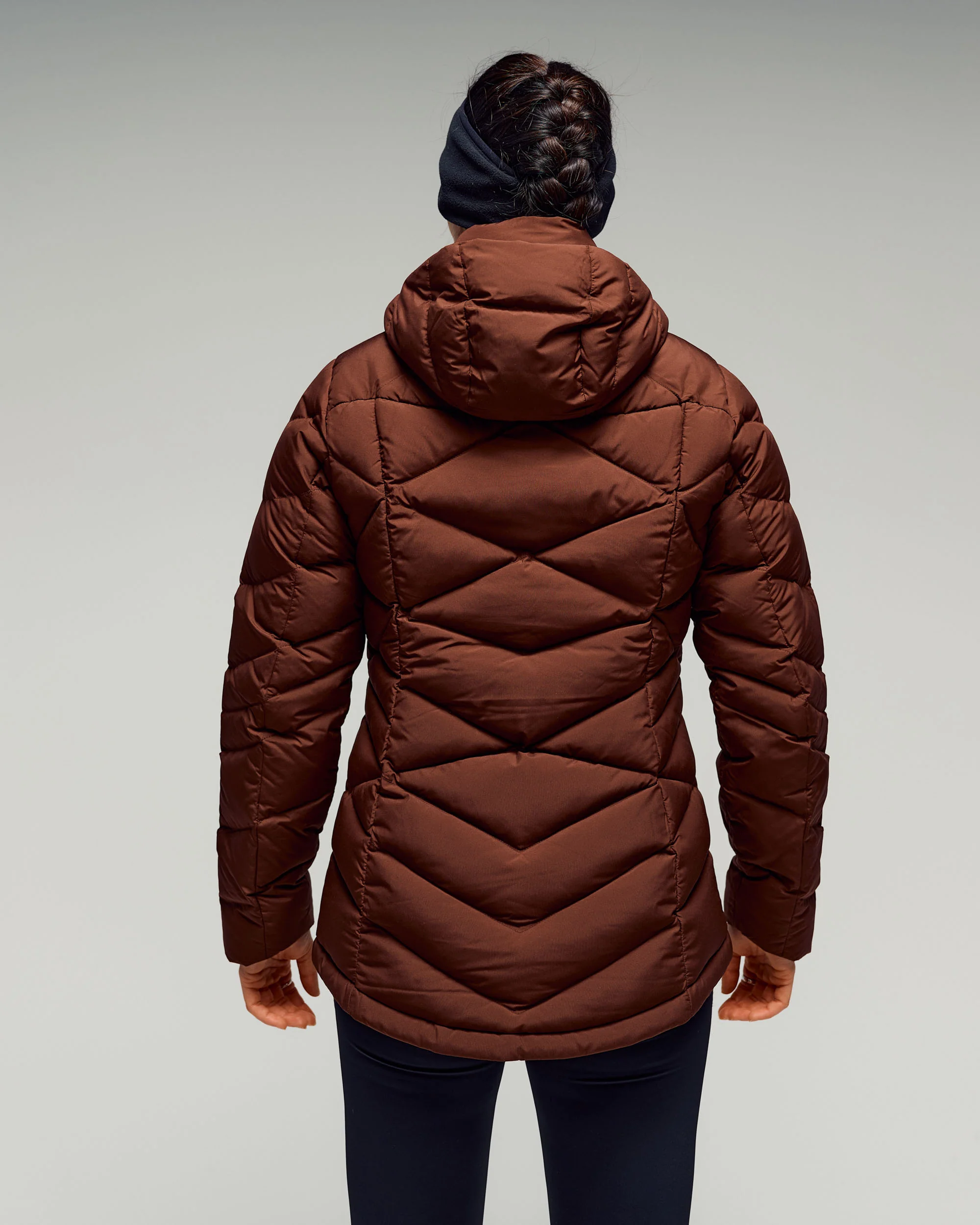 Women's Winterburn Hooded Down Jacket - Cocoa - Image 2