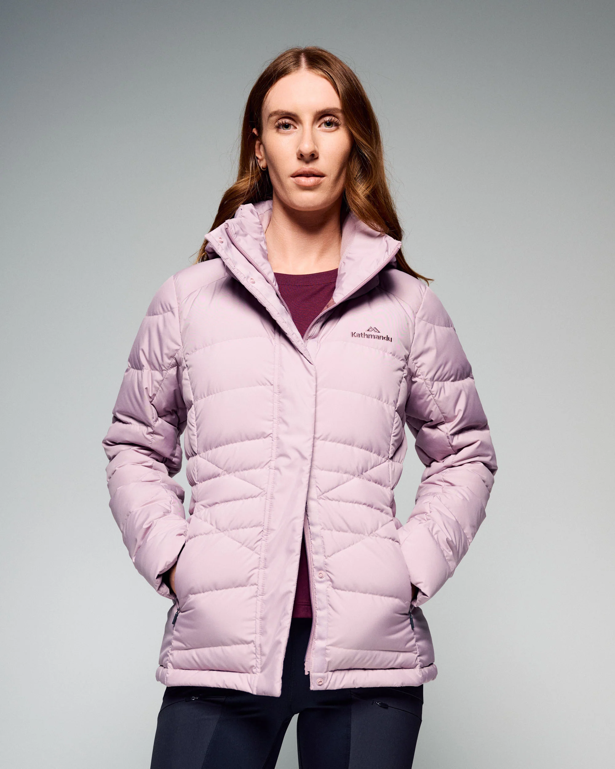 Women's Winterburn Hooded Down Jacket - Light Thistle - Image 3