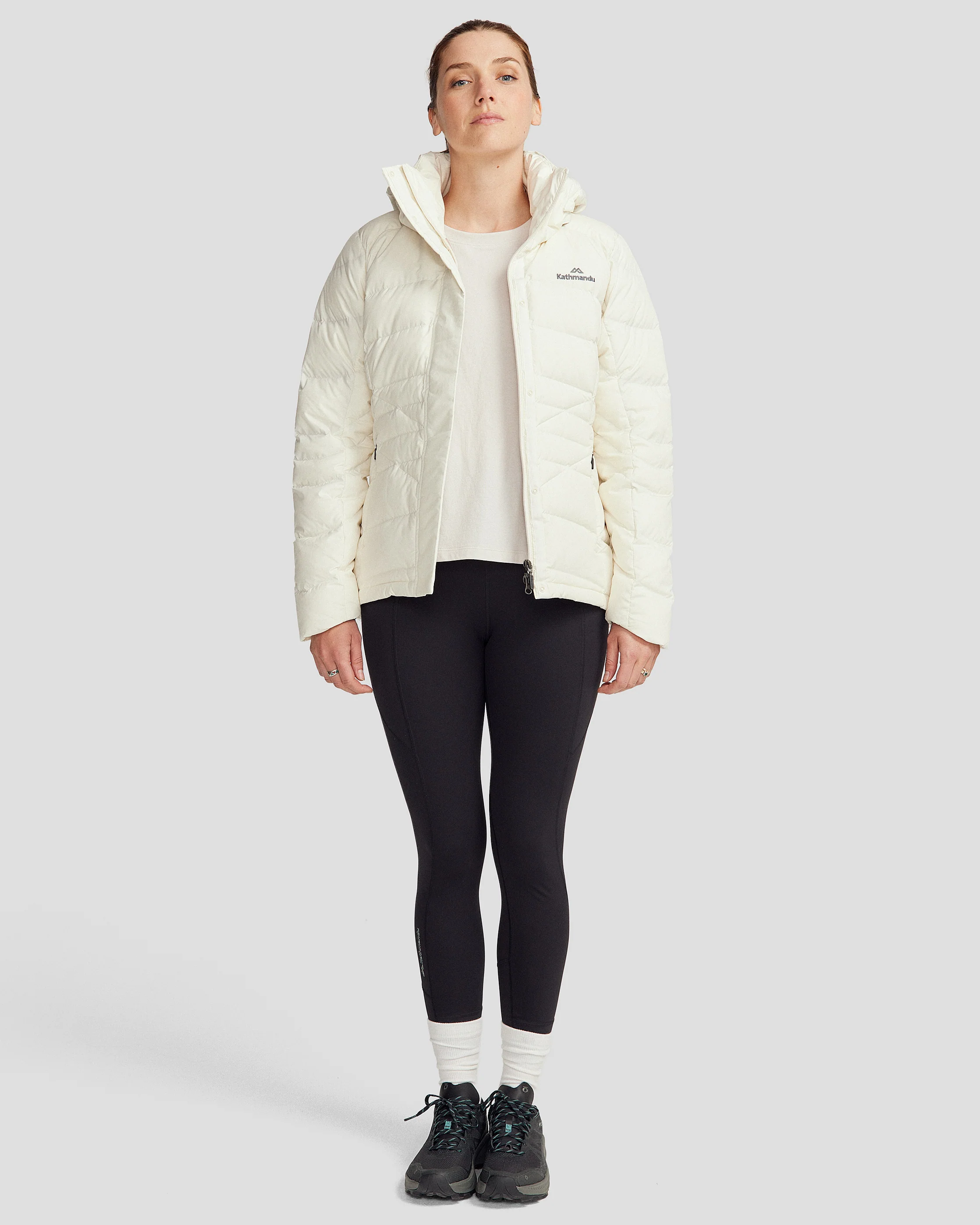 Women's Winterburn Hooded Down Jacket - Natural - Image 3