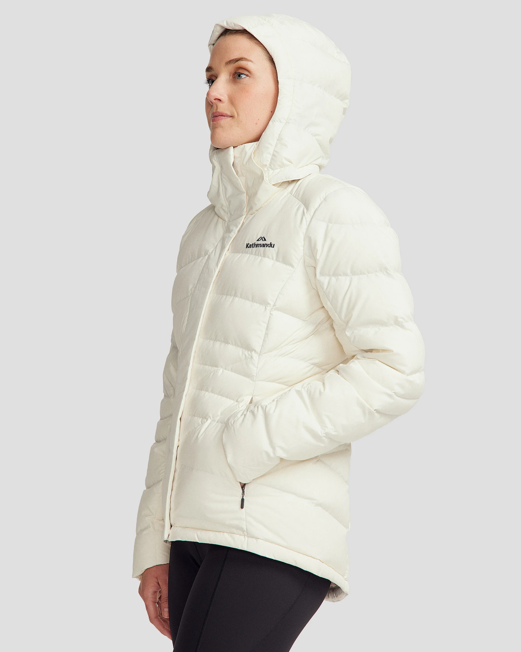 Women's Winterburn Hooded Down Jacket - Natural - Image 4
