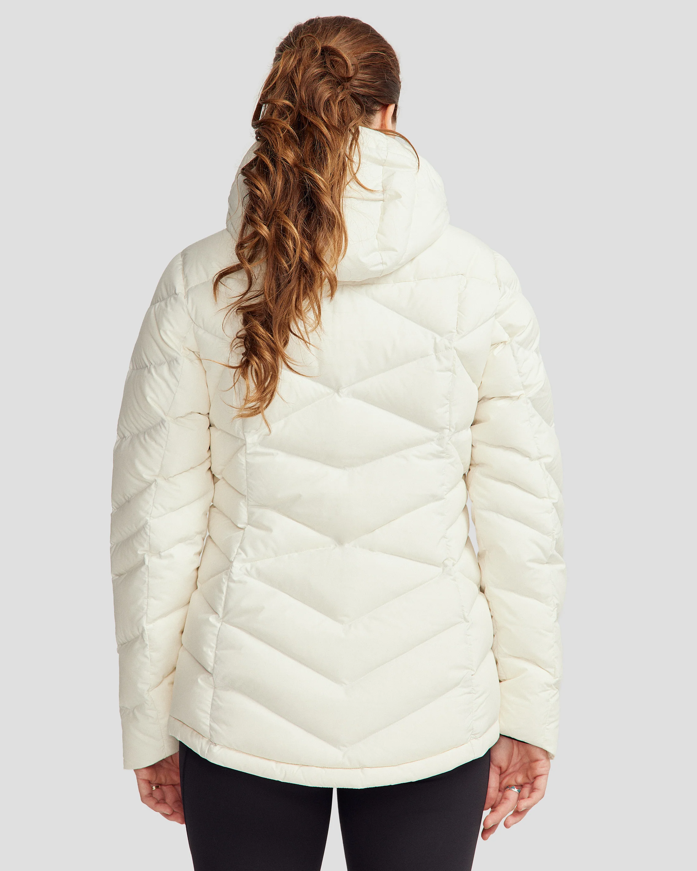 Women's Winterburn Hooded Down Jacket - Natural - Image 5