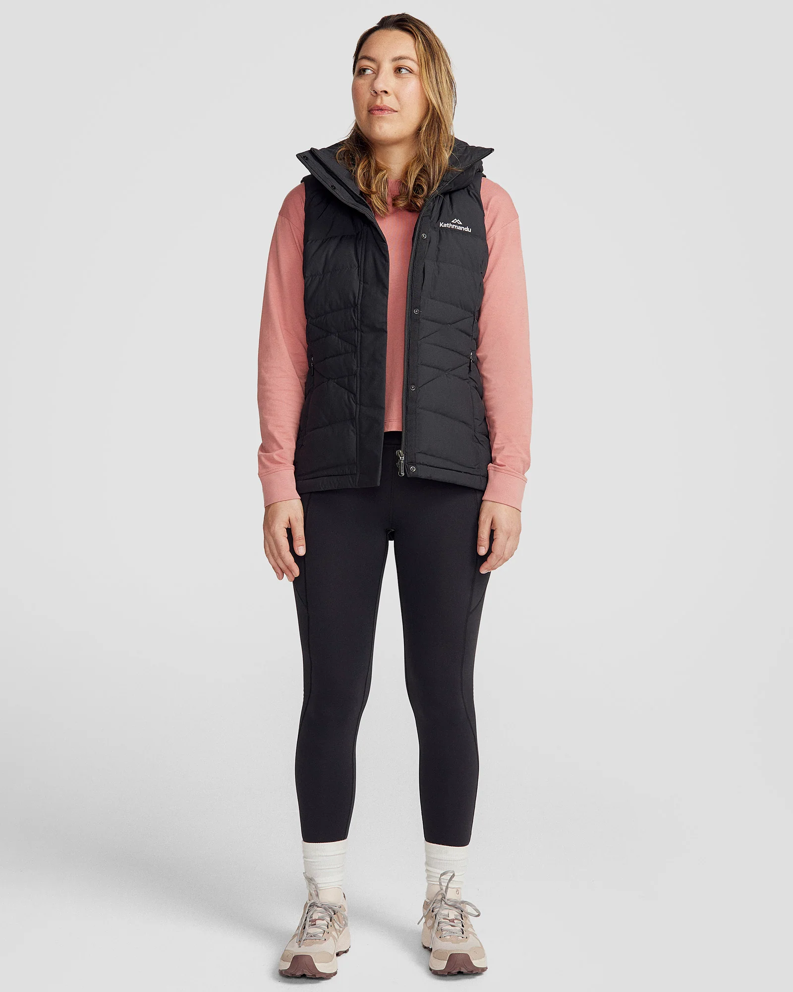 Women's Winterburn Hooded Down Vest - Black - Image 2