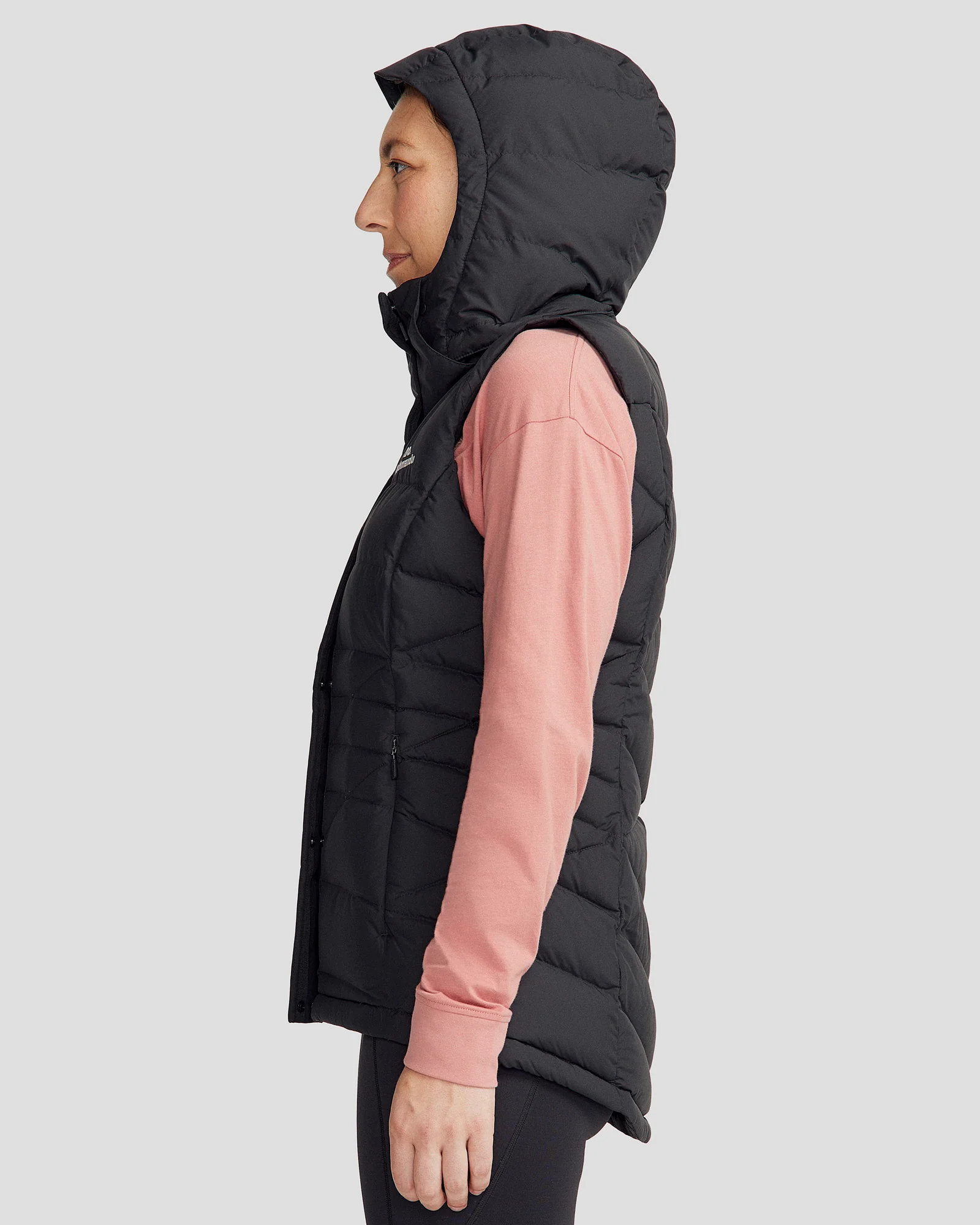 Women's Winterburn Hooded Down Vest - Black - Image 3