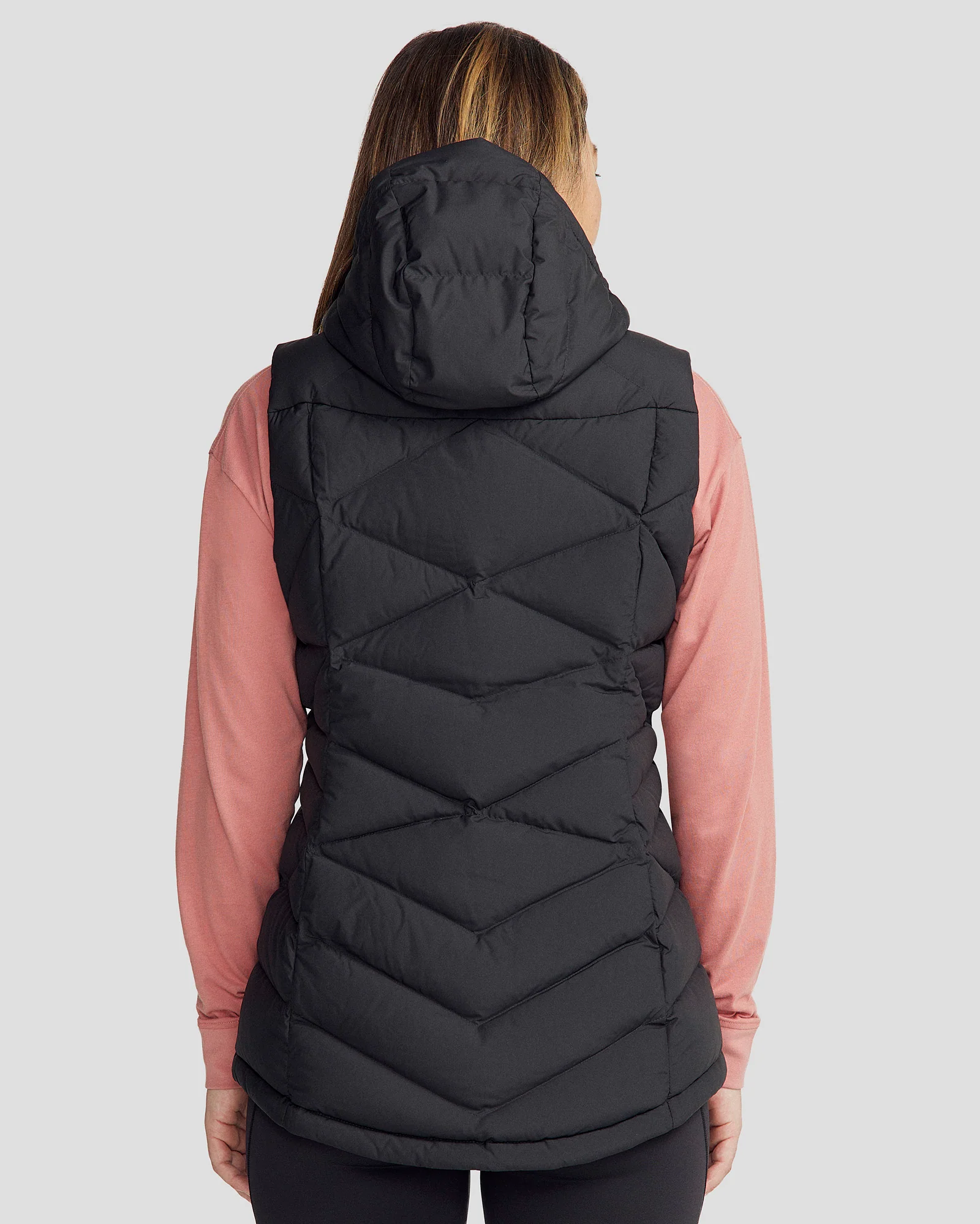 Women's Winterburn Hooded Down Vest - Black - Image 4