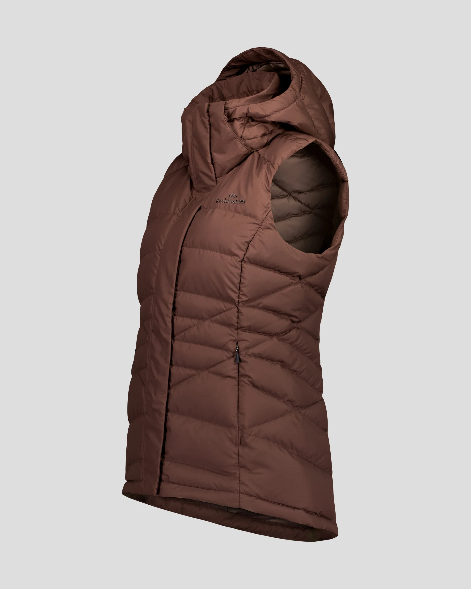 Women's Winterburn Hooded Down Vest - Cocoa - Image 2