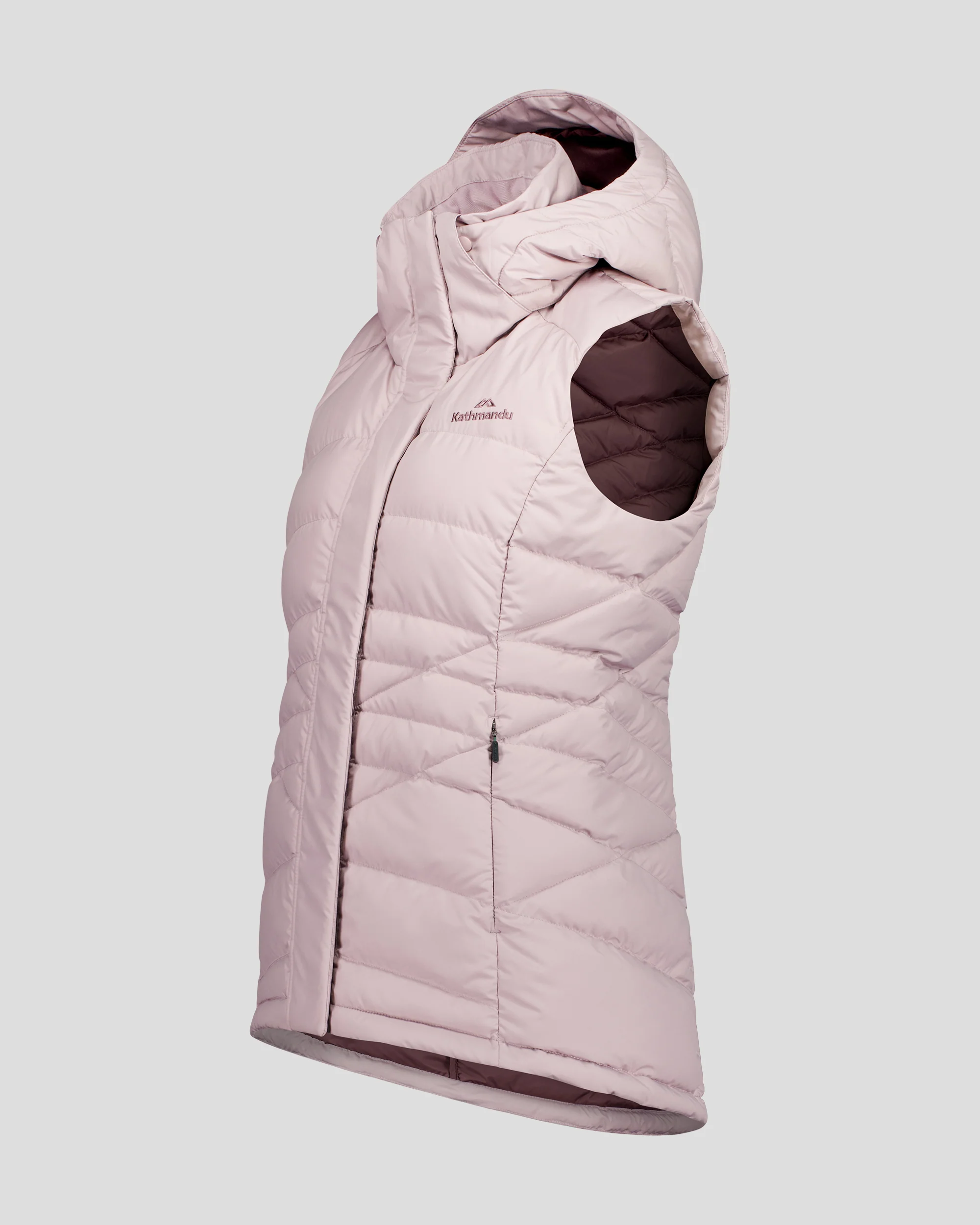 Women's Winterburn Hooded Down Vest - Light Thistle - Image 2