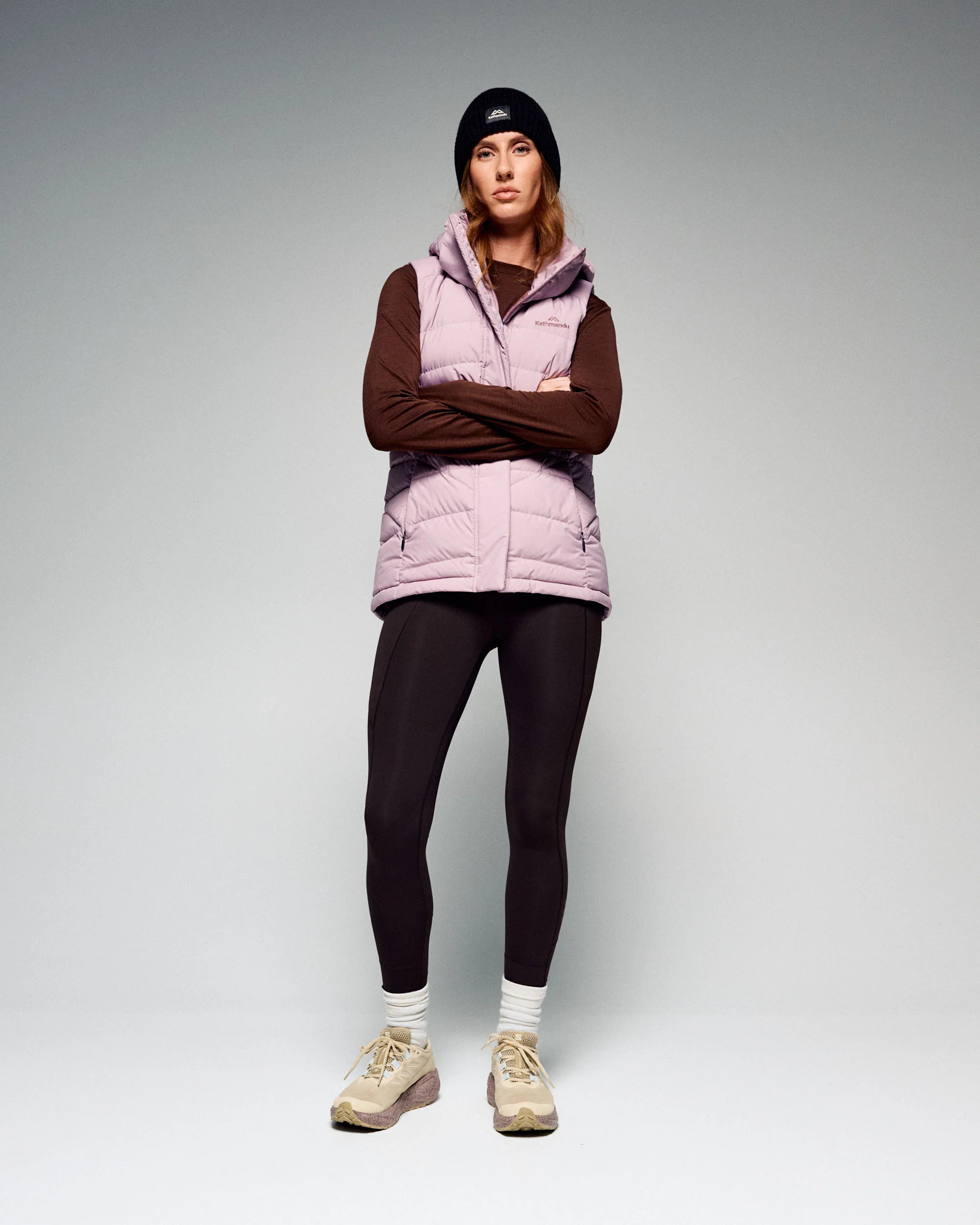 Women's Winterburn Hooded Down Vest - Light Thistle - Image 5