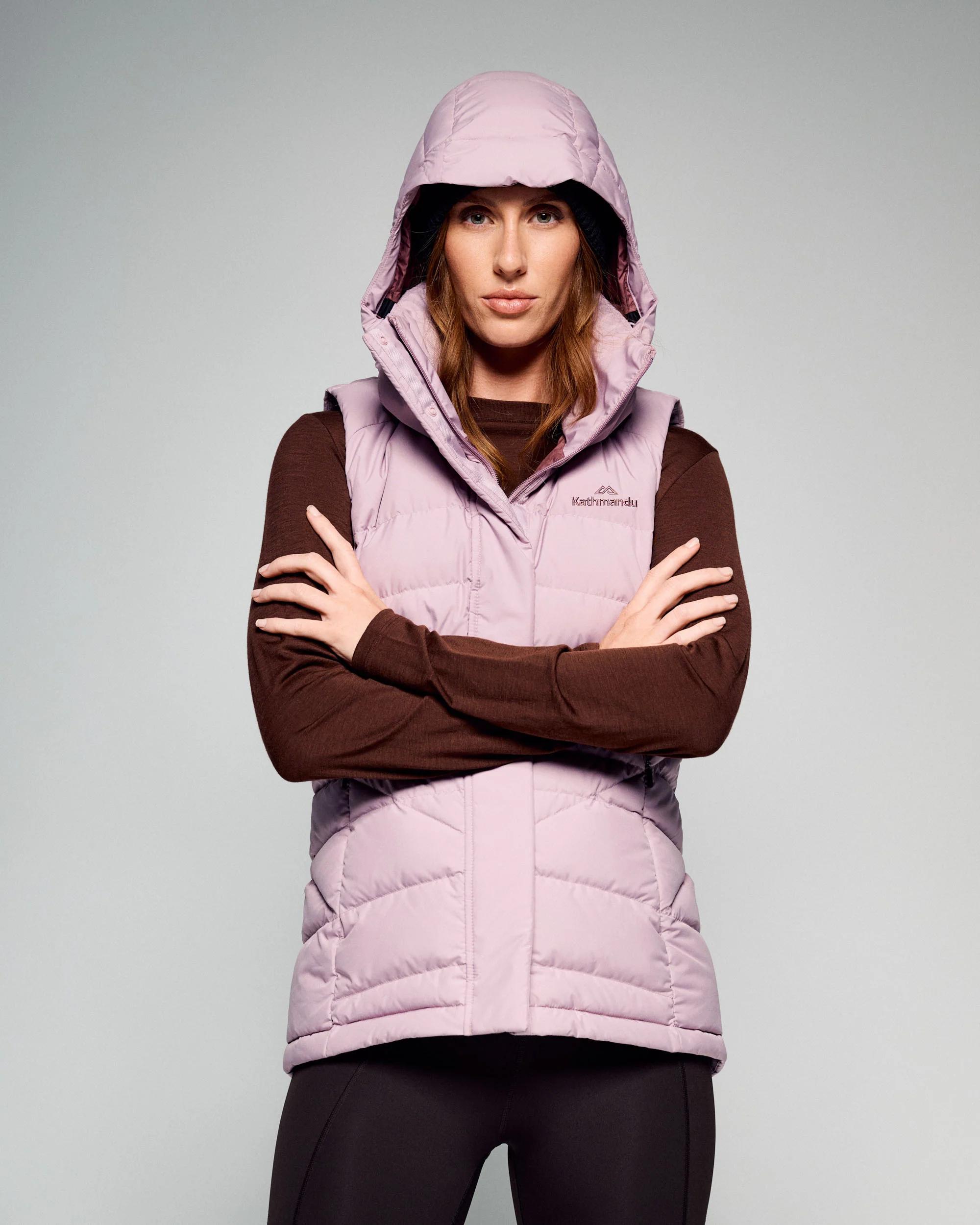 Women's Winterburn Hooded Down Vest - Light Thistle - Image 6