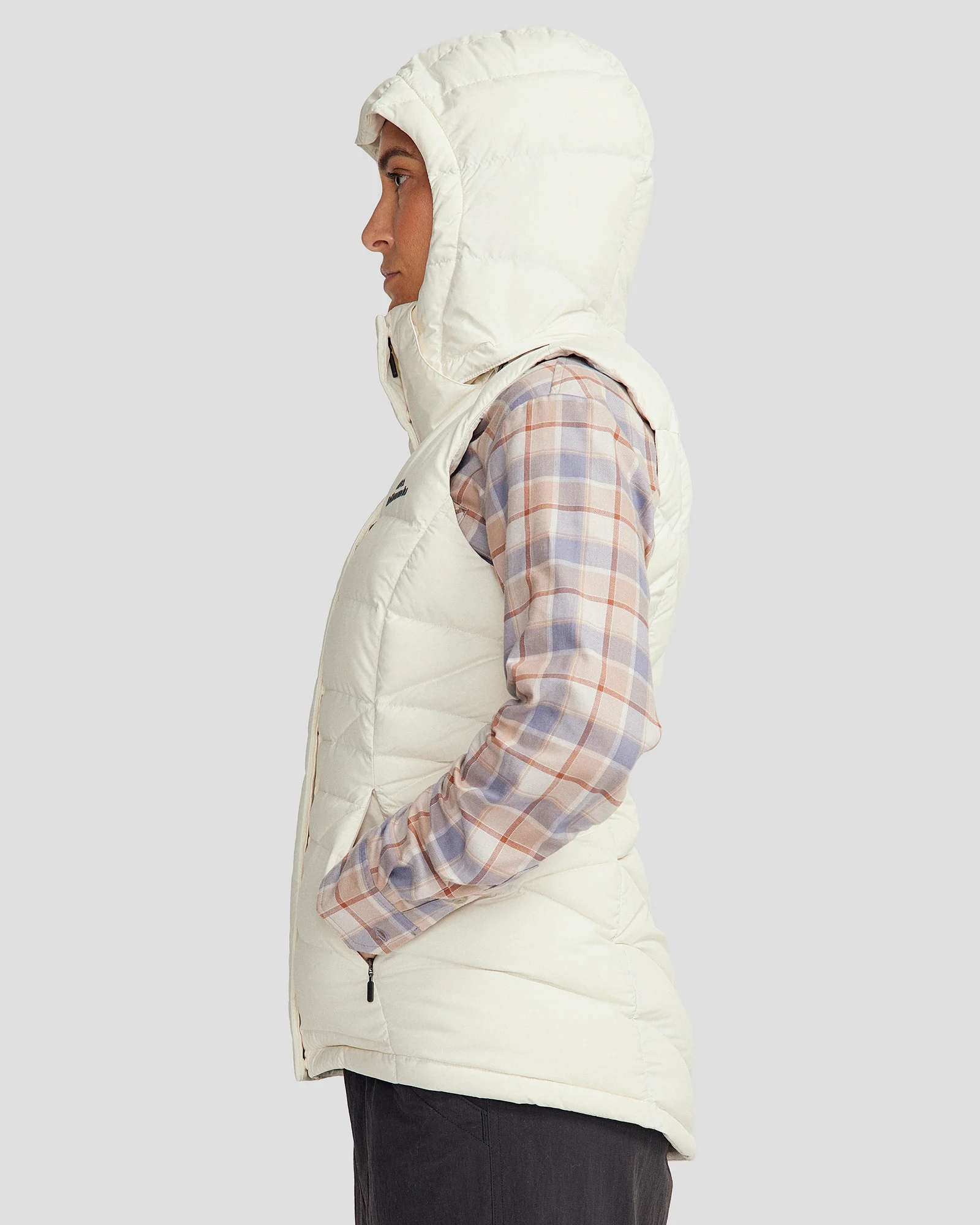Women's Winterburn Hooded Down Vest - Natural - Image 3