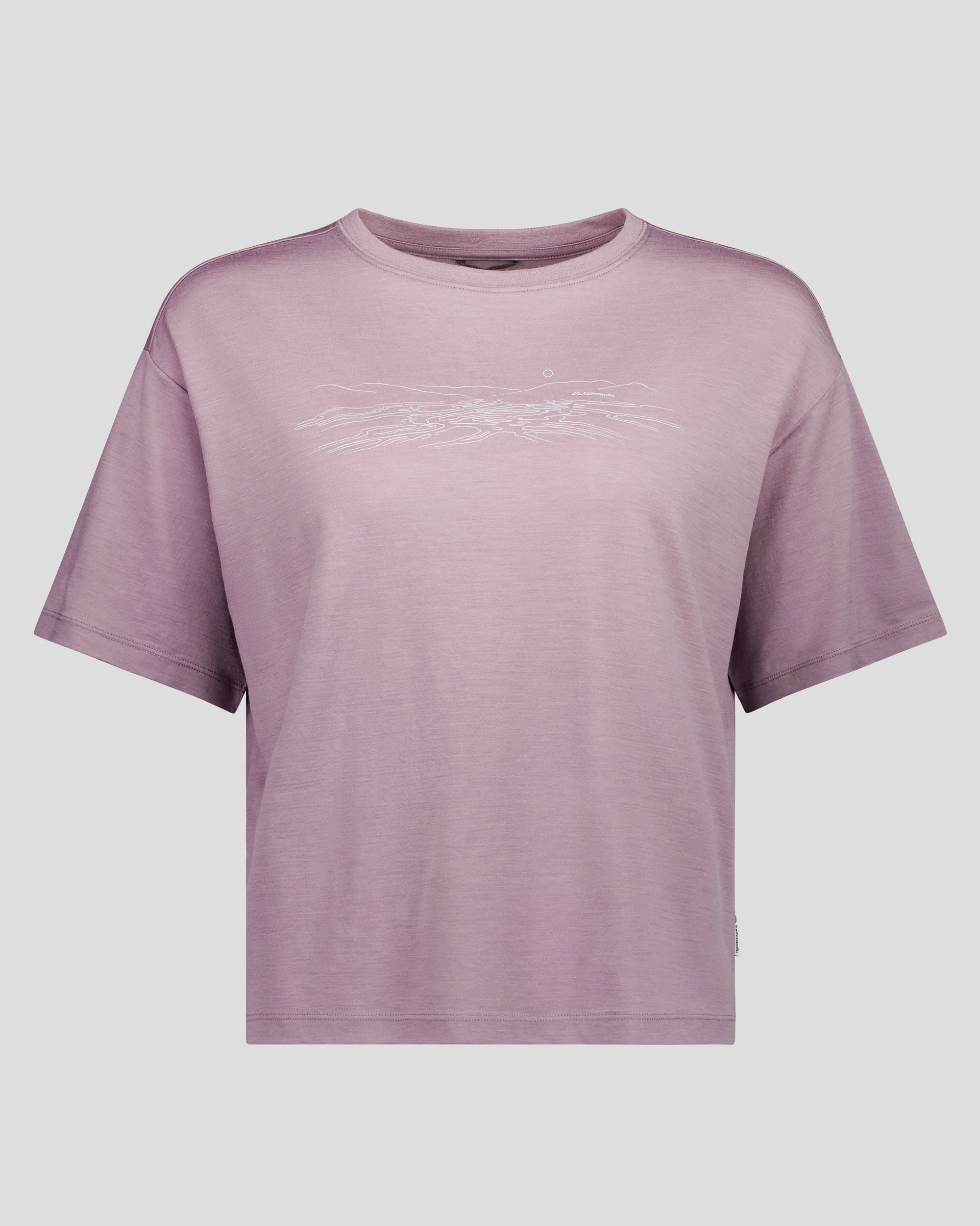 Women's 100% Merino Graphic T-Shirt -  Thistle - Image 4
