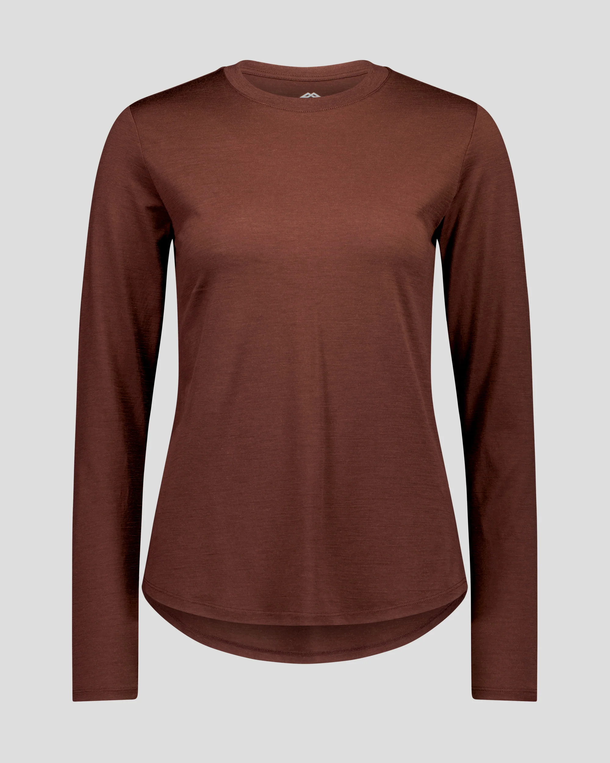Women's 100% Merino Long Sleeve Crew Top -  Cocoa - Image 3
