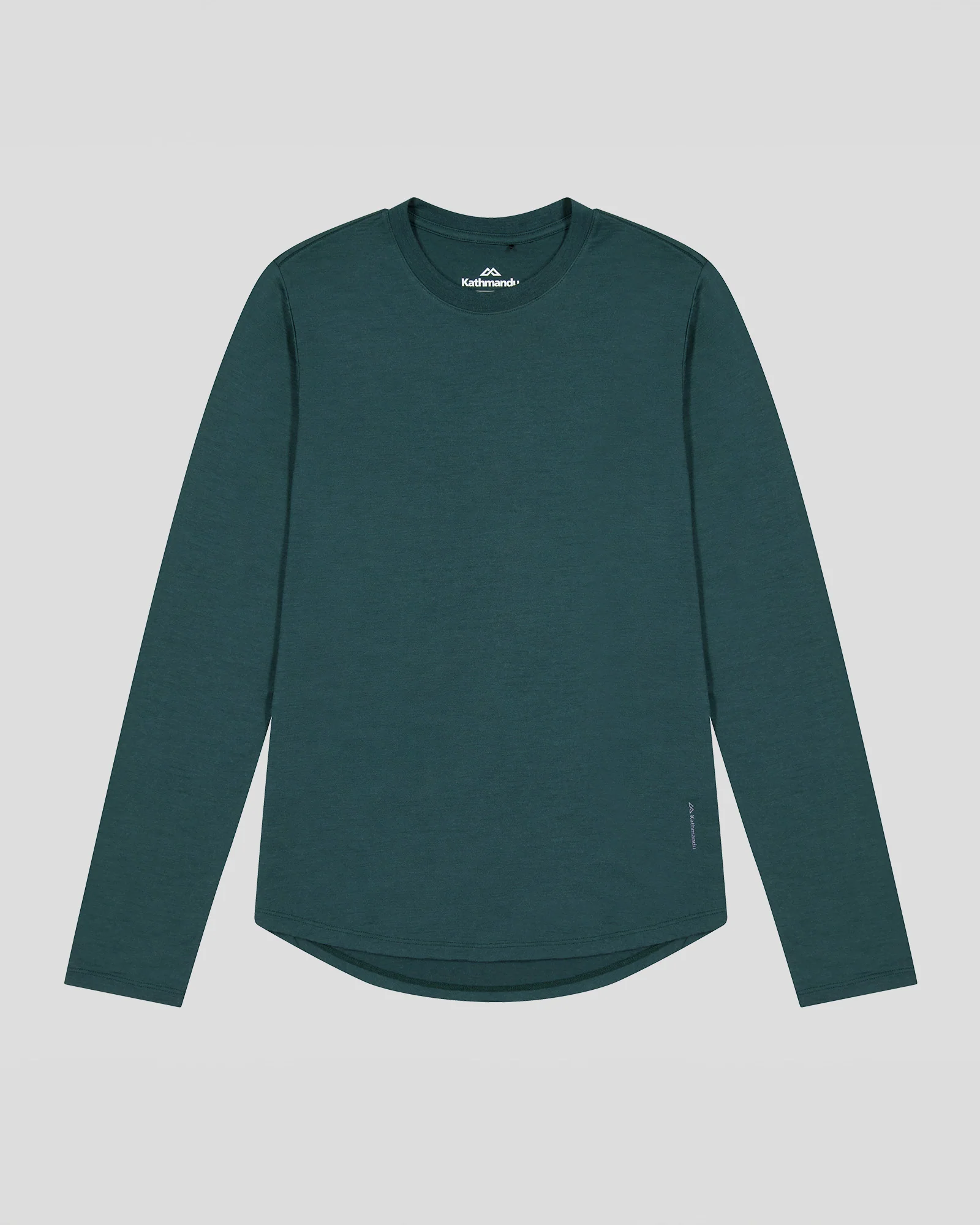 Women's 100% Merino Long Sleeve Crew Top - Deep Forest - Image 4