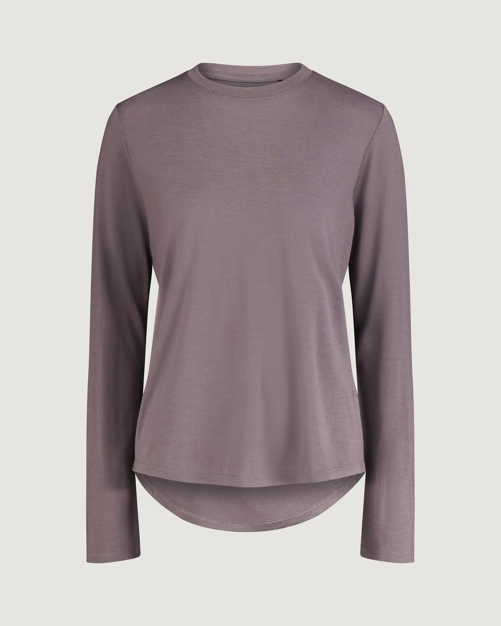 Women's 100% Merino Long Sleeve Crew Top - Light Quartz - Image 5