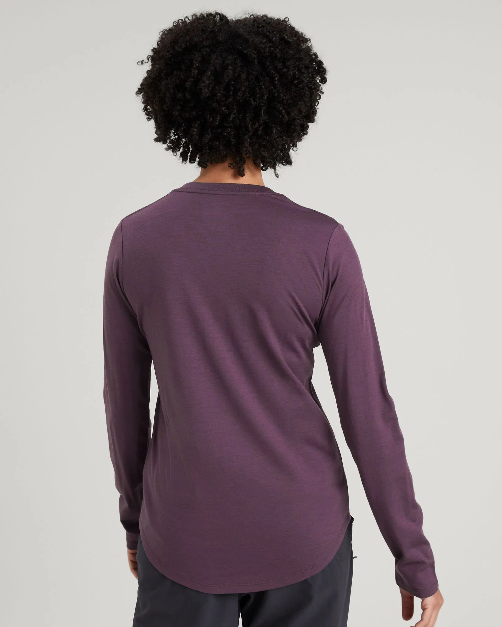 Women's 100% Merino Long Sleeve V-Top - Jam - Image 4