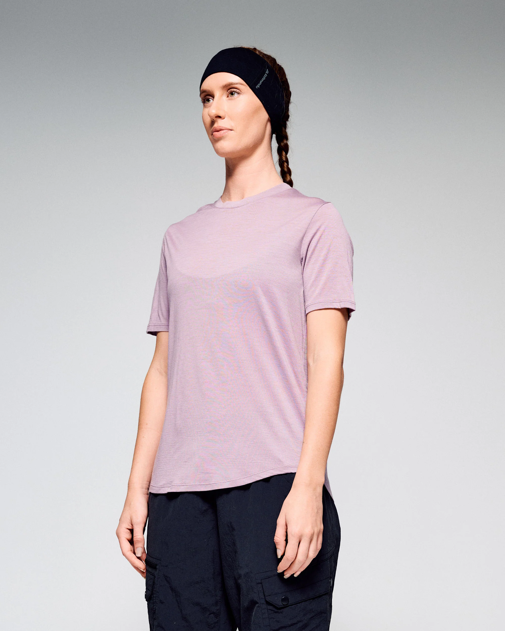 Women's 100% Merino Crew Top - Thistle - Image 2