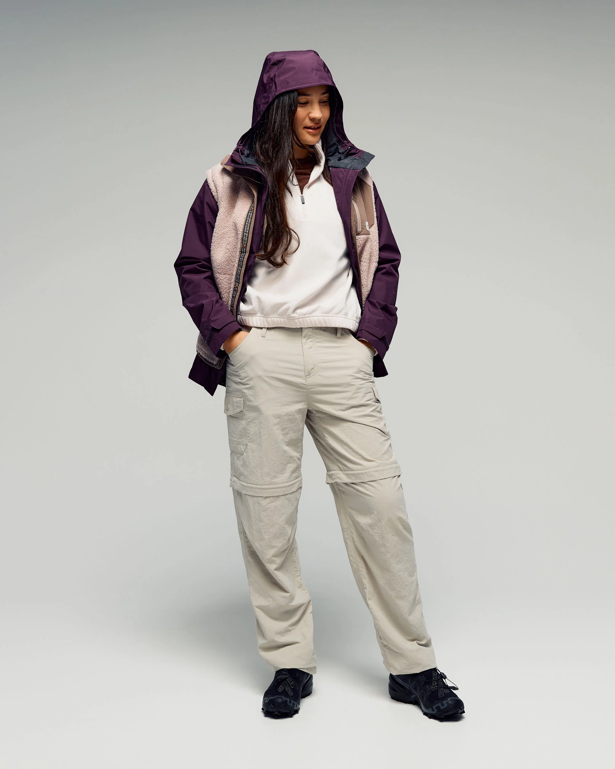 Women's Anytime 1/4 Zip Pullover - Shroom - Image 2